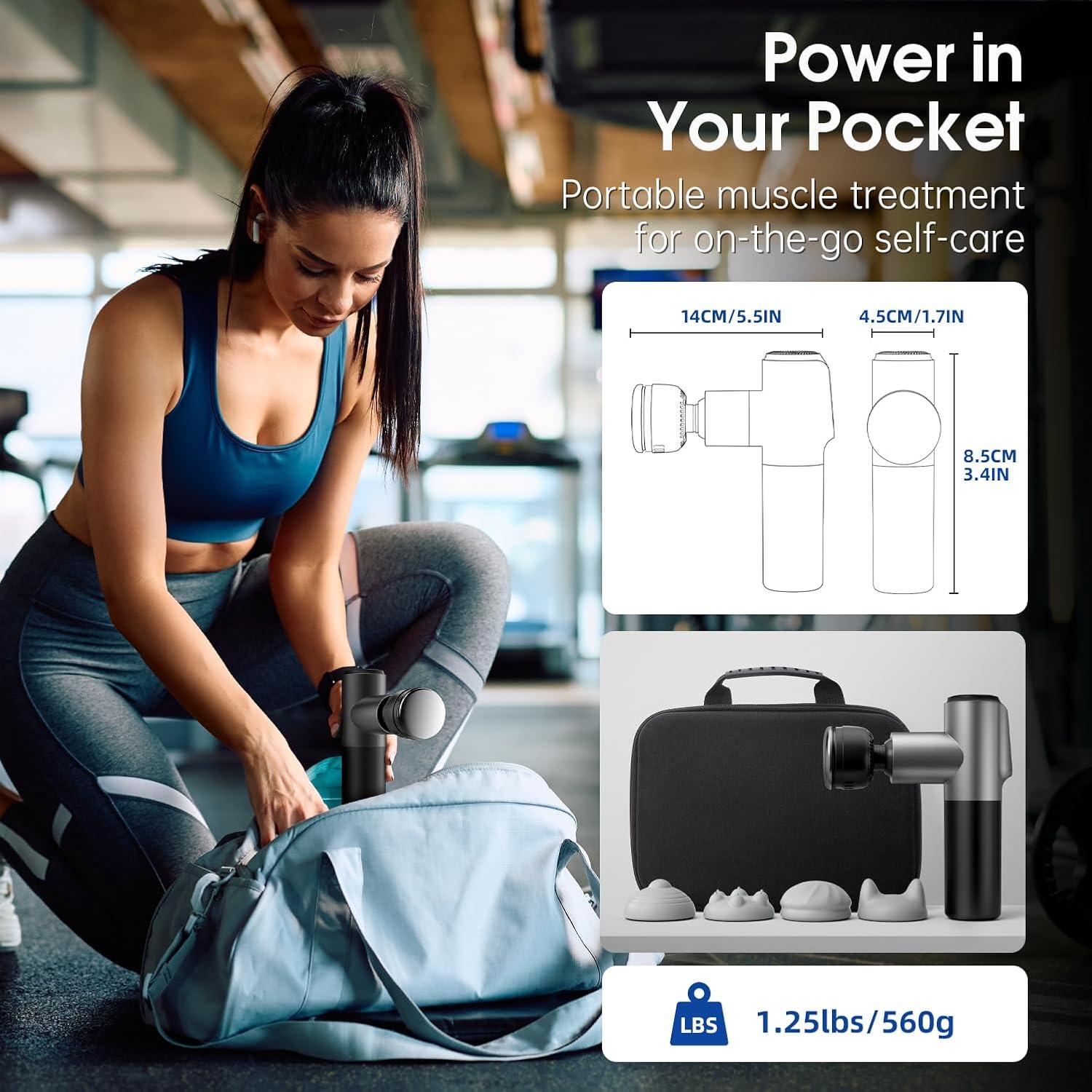 Pistola de Masaje AERLANG M01 con Calor y Frío 5 Velocidades