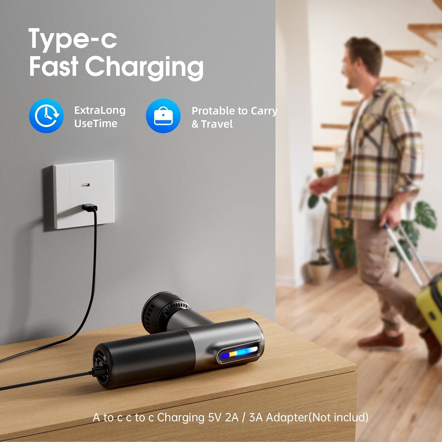 Pistola de Masaje AERLANG M01 con Calor y Frío 5 Velocidades