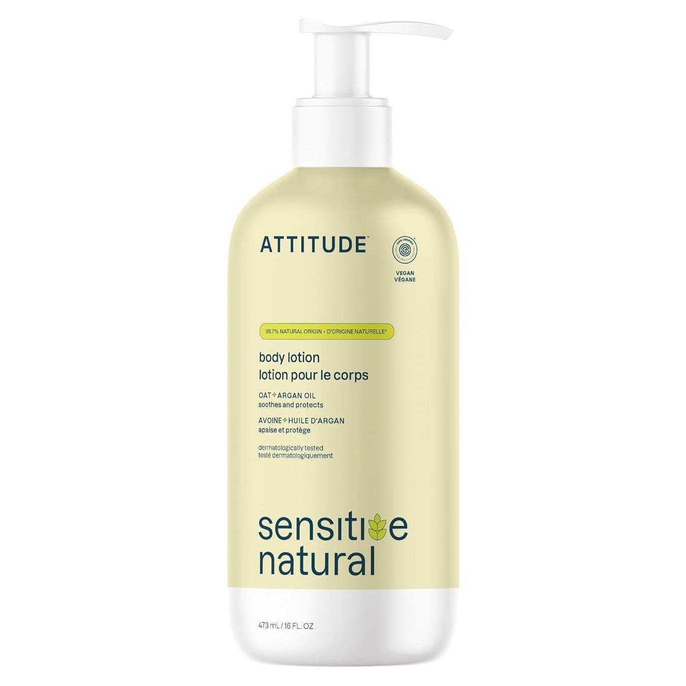 Loción Corporal ATTITUDE 473 ml Piel Sensible Aceite de Argan
