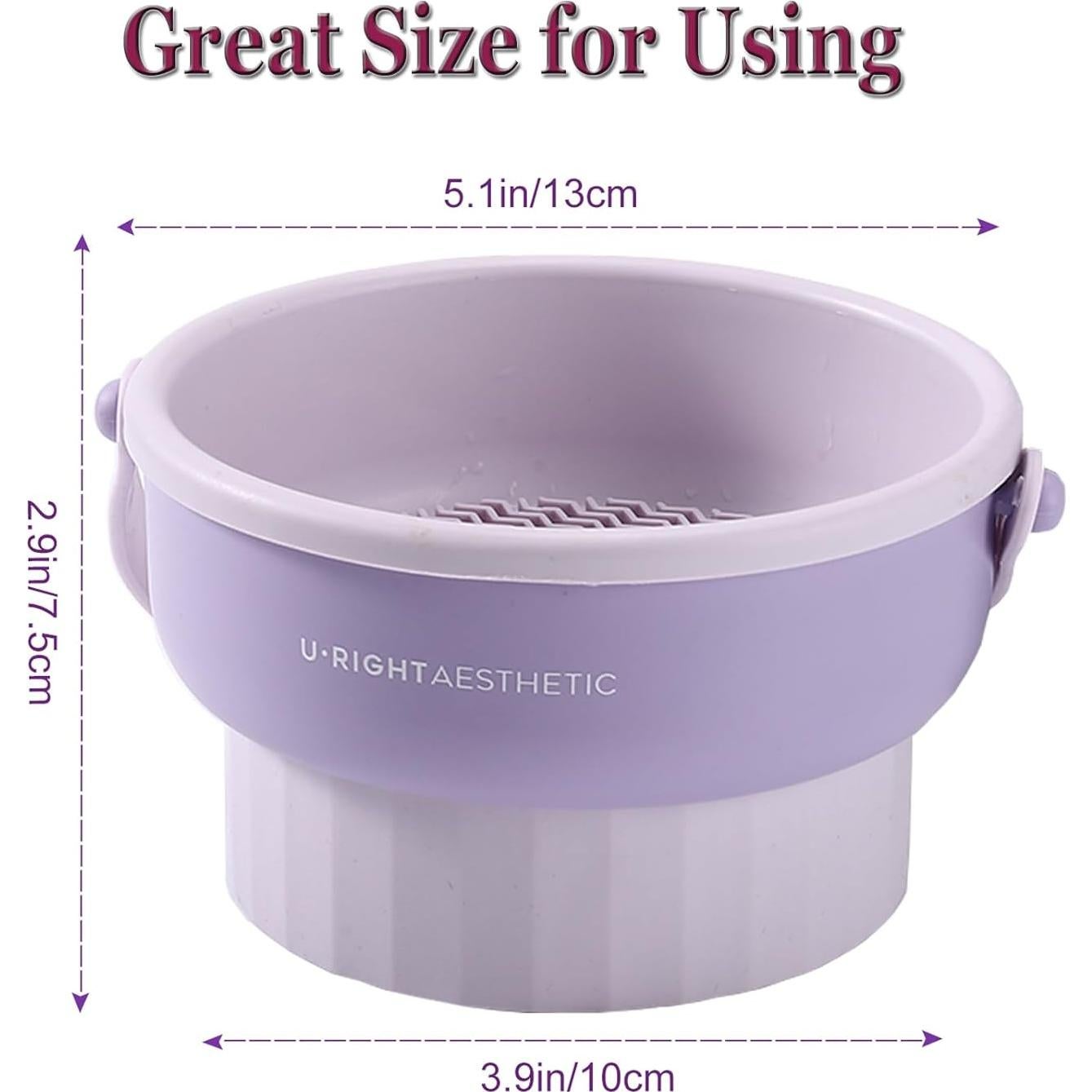 Alfombrilla de limpieza de brochas 3 en 1 UPTOZOBLY Caqui