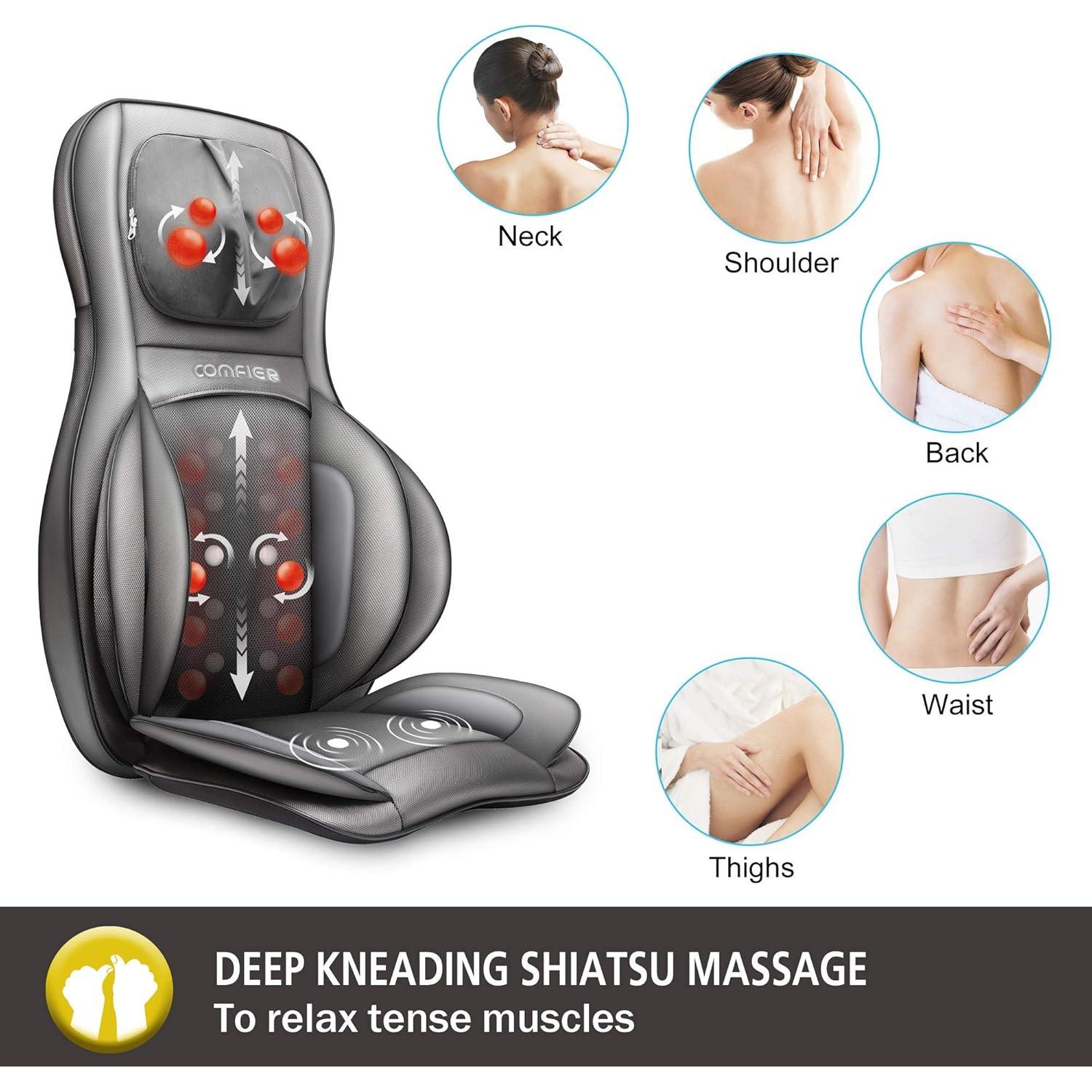 Silla Masajeadora COMFIER CF-2307A con Calor y Shiatsu