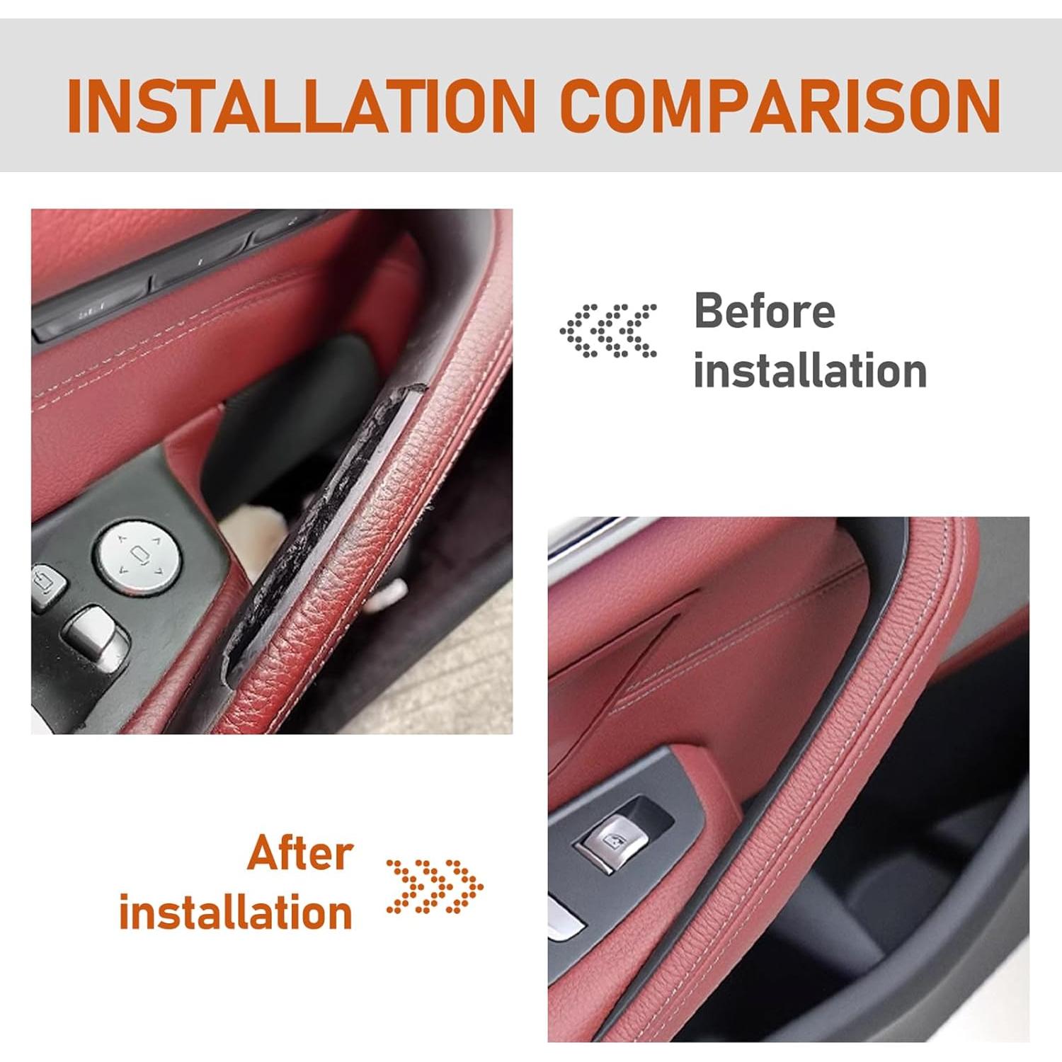 Pack 2 Cubiertas Manijas Puerta BMW Serie 5 Yumfugu Negro