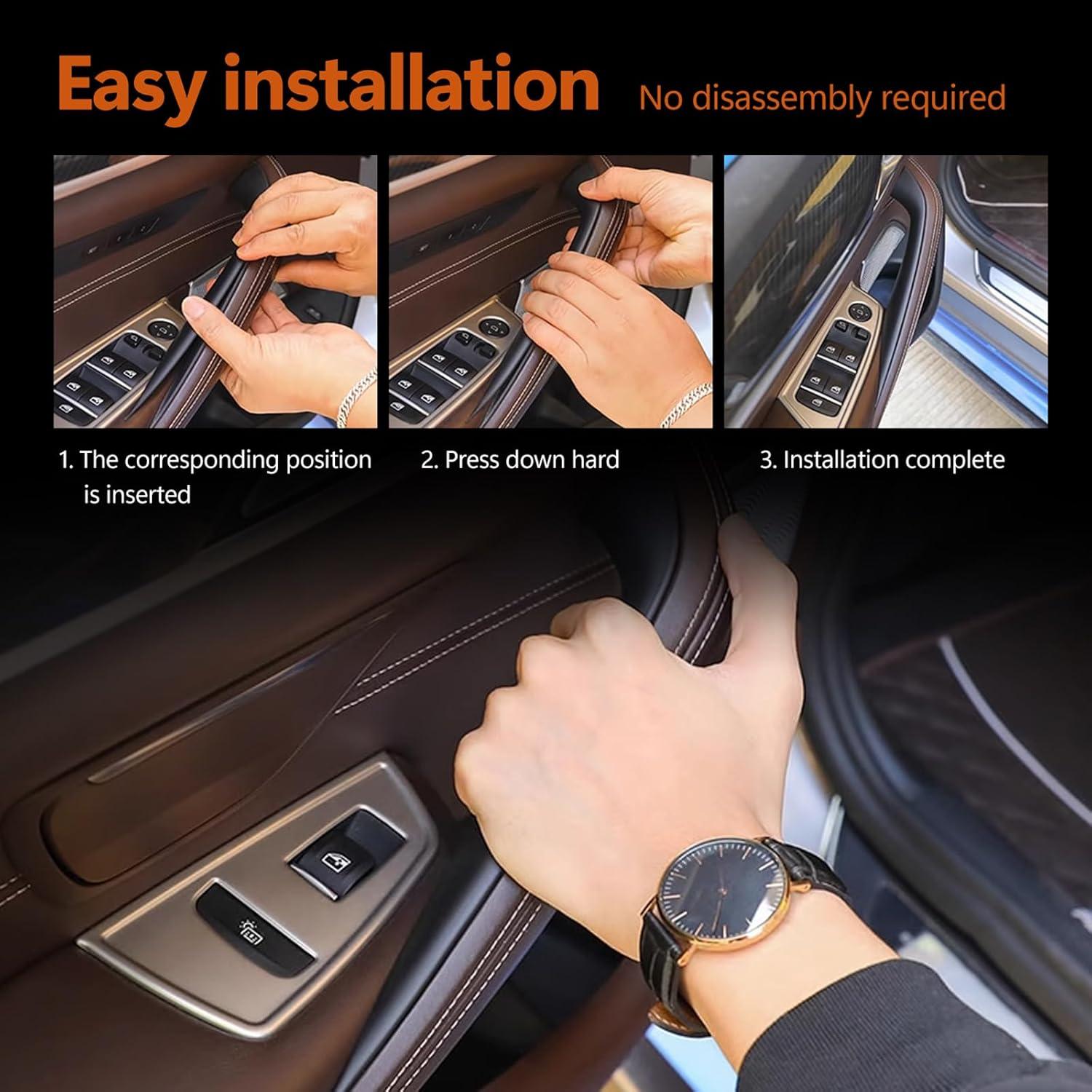 Pack 2 Cubiertas Manijas Puerta BMW Serie 5 Yumfugu Negro