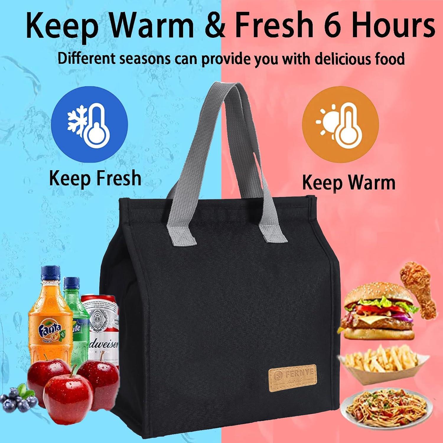 Bolsa de Almuerzo Térmica Reutilizable FERNYE 7.5L Negra
