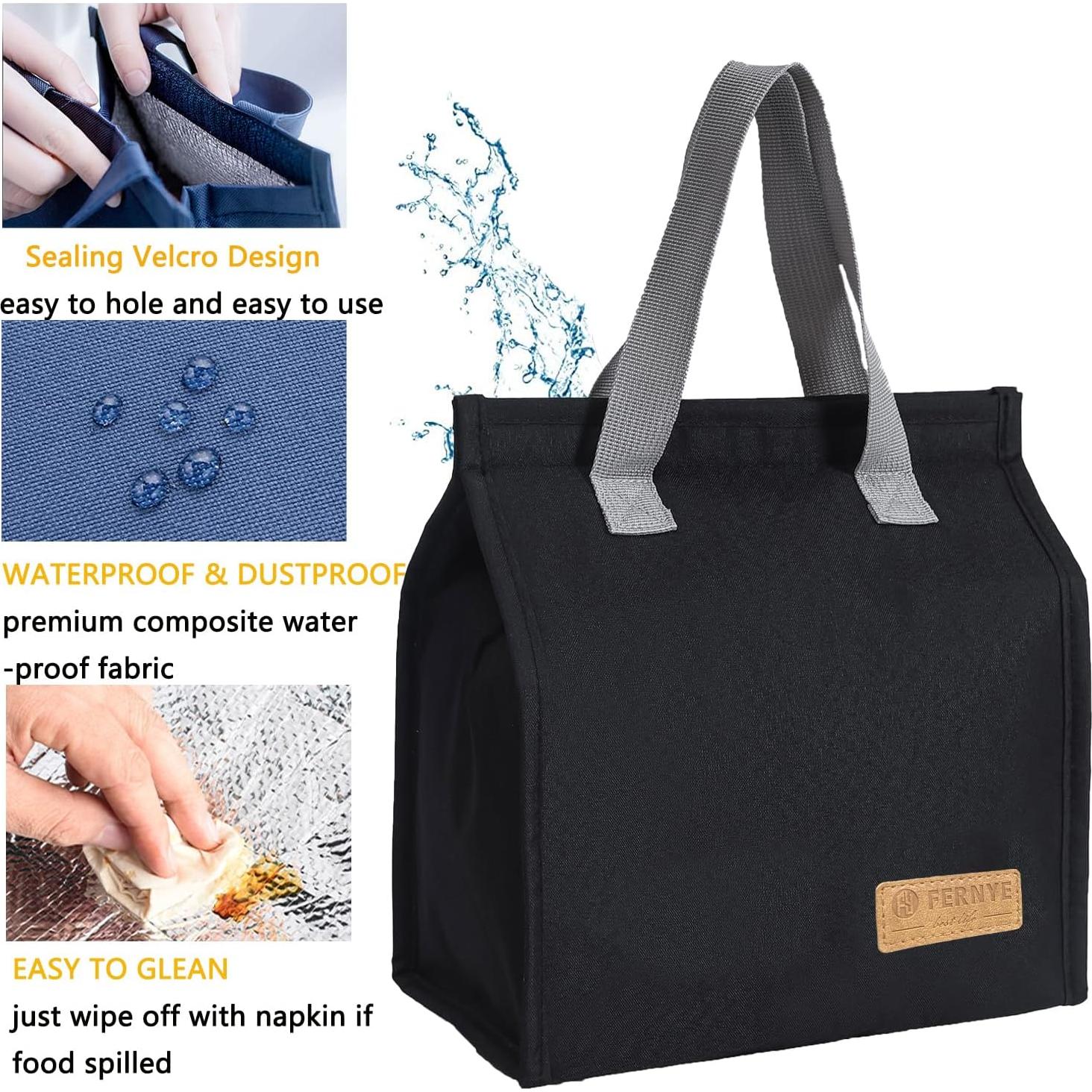 Bolsa de Almuerzo Térmica Reutilizable FERNYE 7.5L Negra