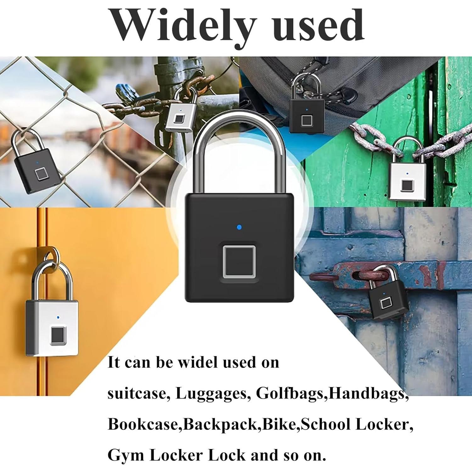 Candado Biométrico HIFAM de Huella Dactilar Negro 130g