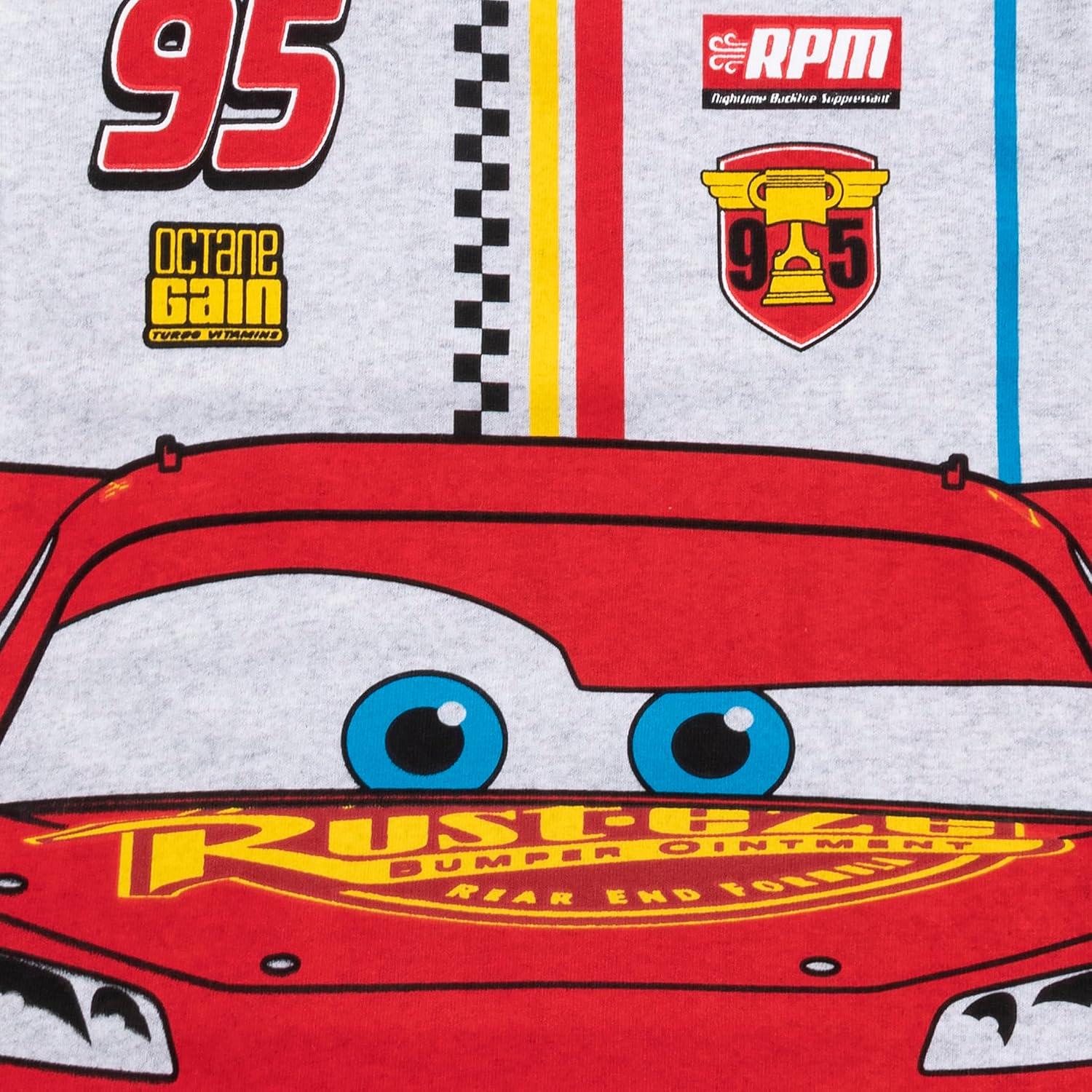 Conjunto camiseta y pantalones cortos Disney Cars 2 piezas 2T gris