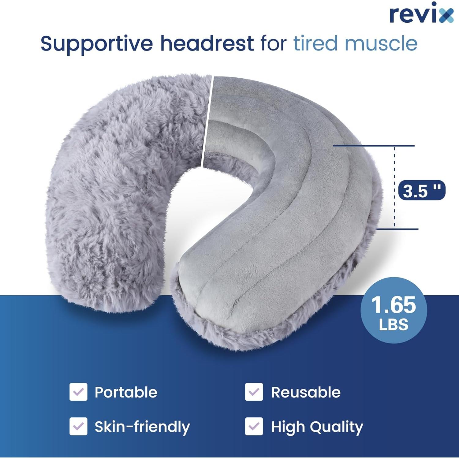 Almohadilla Calentadora de Cuello REVIX Microondas Gris 28.6x23.3cm