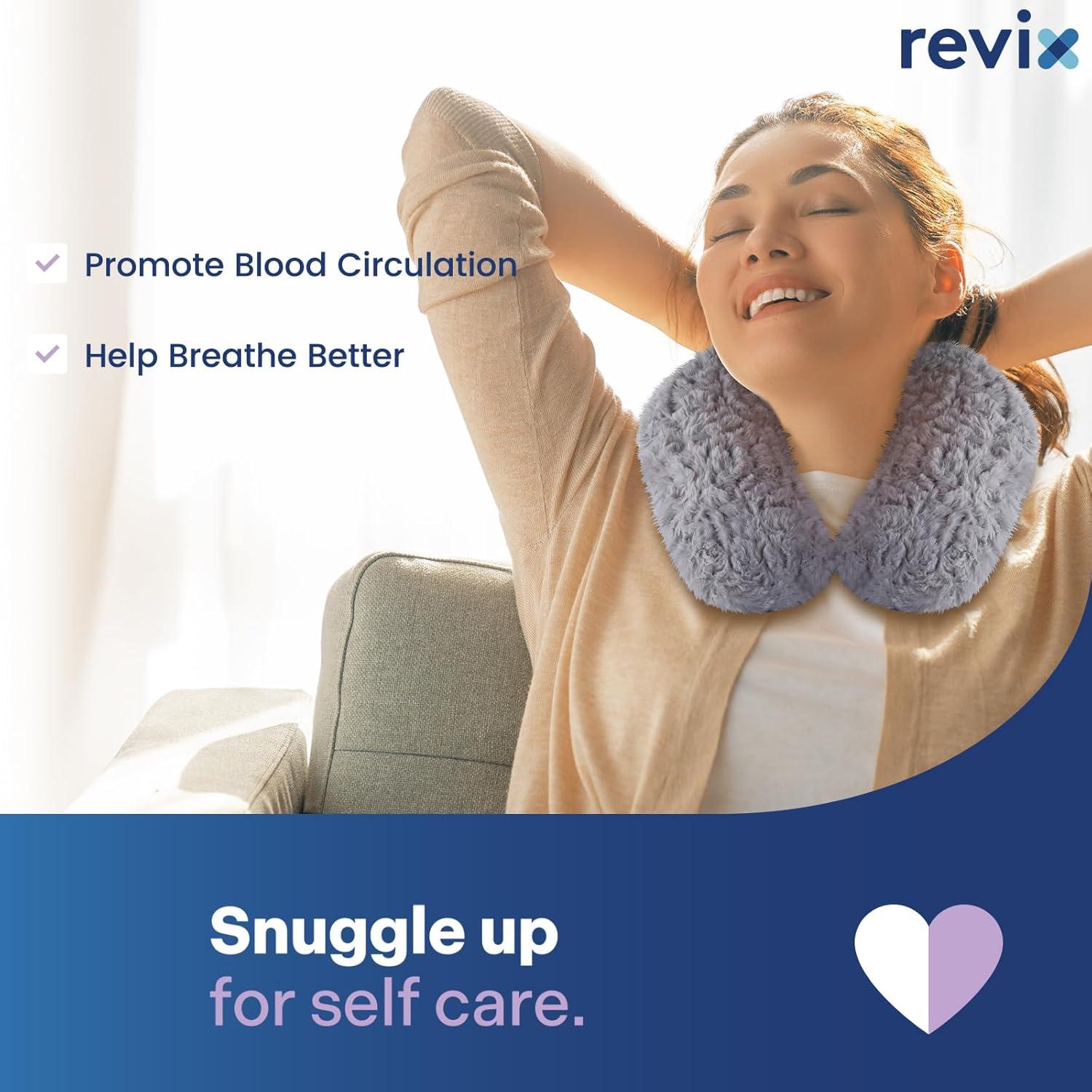 Almohadilla Calentadora de Cuello REVIX Microondas Gris 28.6x23.3cm