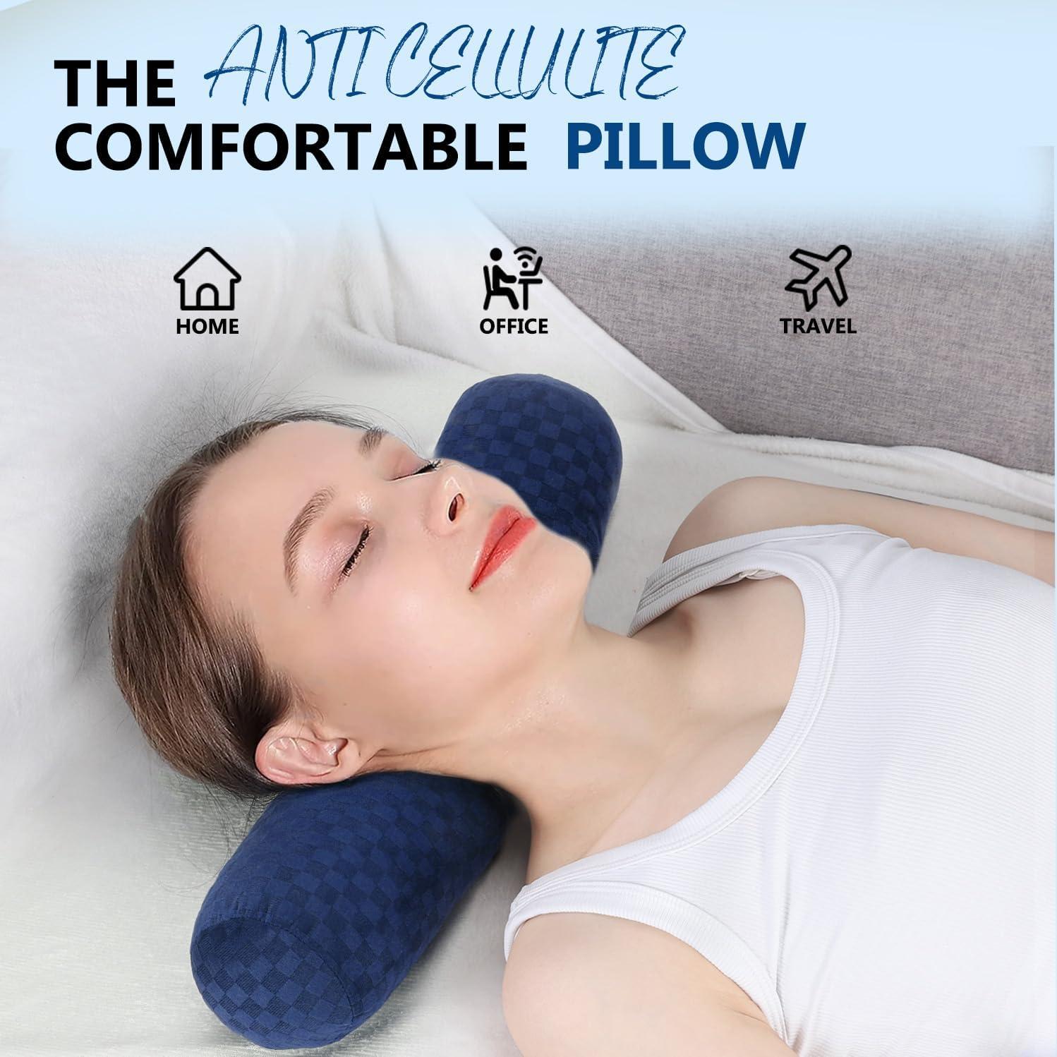 Almohada Cervical Redonda Anti Celulitis 43x10 cm Algodón