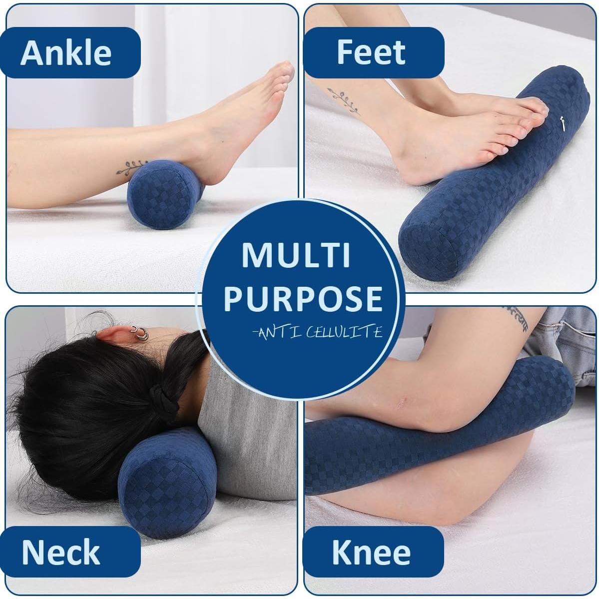 Almohada Cervical Redonda Anti Celulitis 43x10 cm Algodón