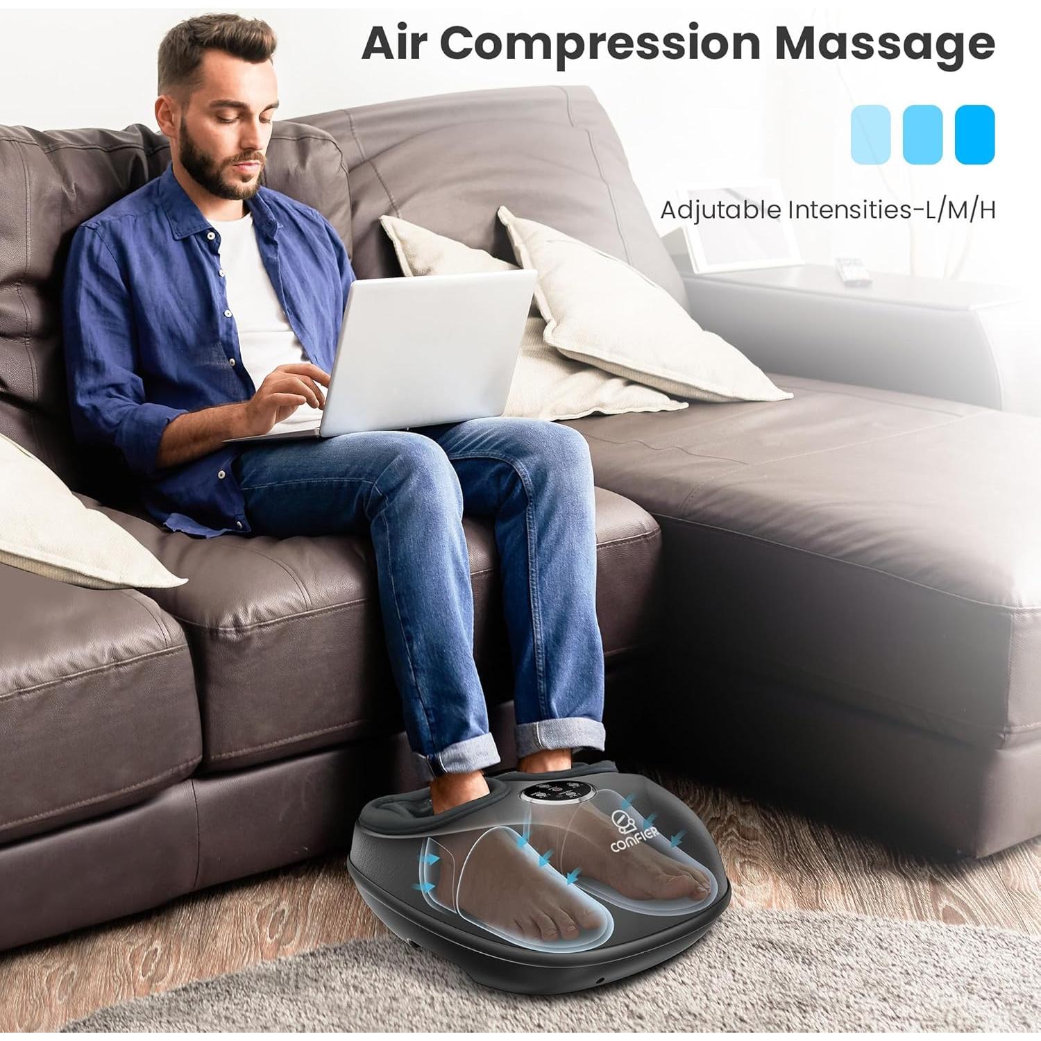 Masajeador de Pies COMFIER CF-5003RC con Calor y Control Remoto