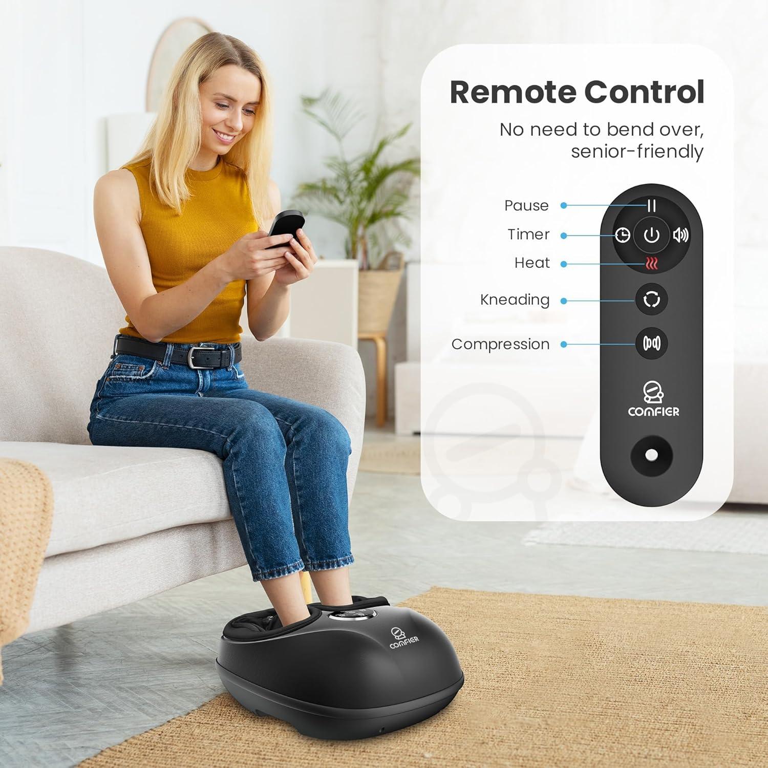 Masajeador de Pies COMFIER CF-5003RC con Calor y Control Remoto