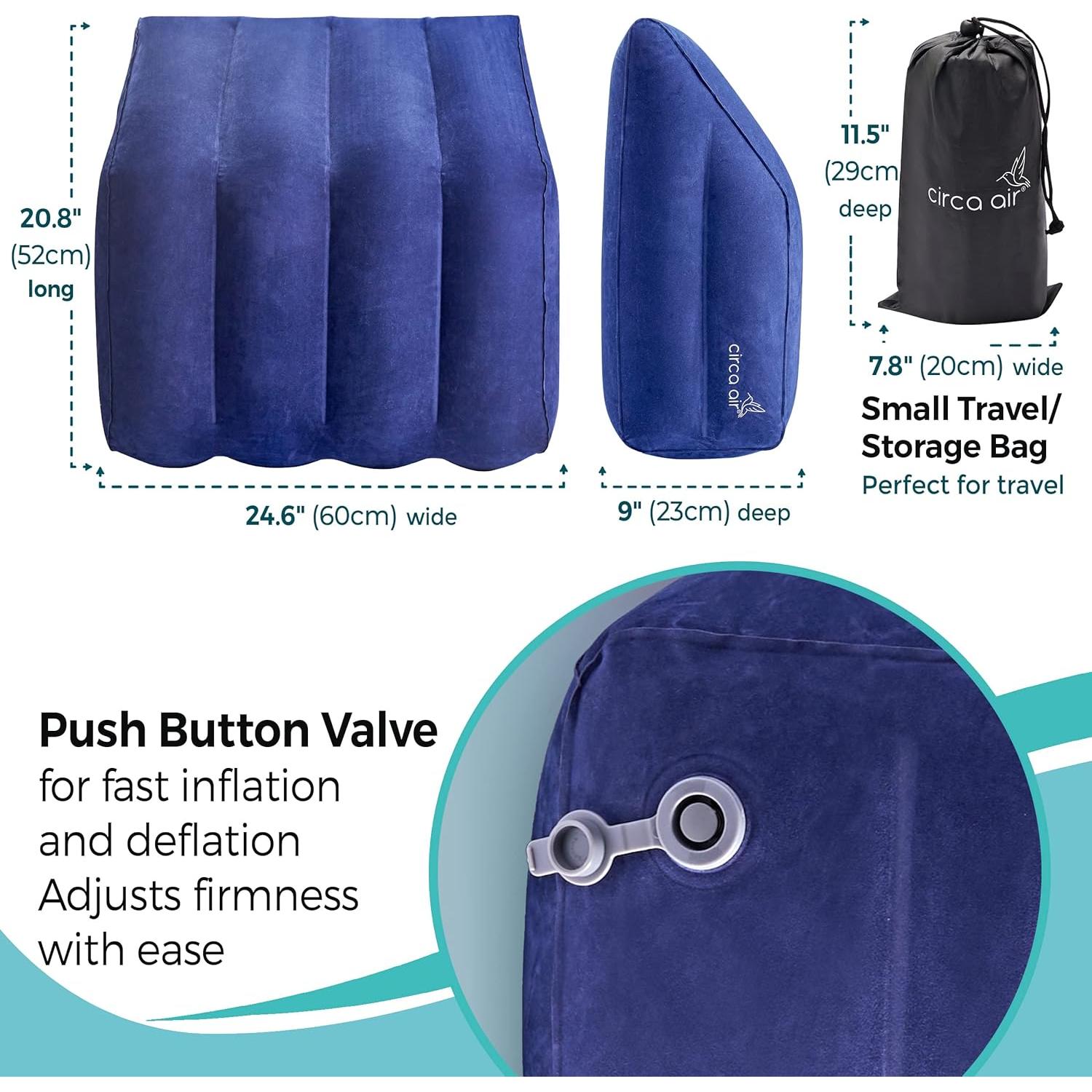 Cojín Inflable Circa Air para Elevación de Piernas 61x53x23 cm