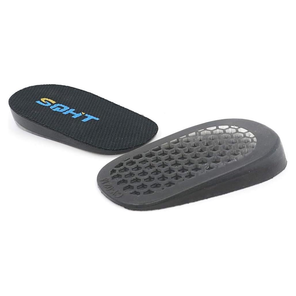 SQHT's Height Increase Insoles - Heel Shoe Lift Inserts for Achilles Tendonitis and Leg Length Discrepancy, Heel Cushion for Men & Women (Large (0.6" Height))