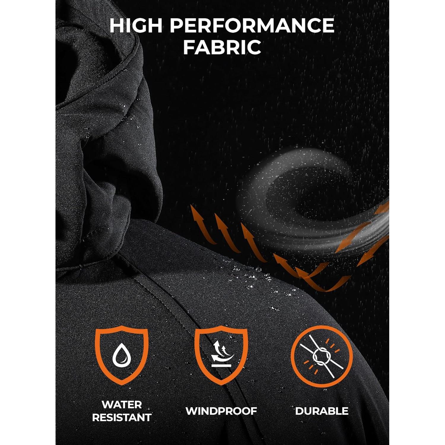 ORORO Women's Slim Fit Heated Jacket with Battery, Heated Coat with Detachable Hood (Charger Not Included)