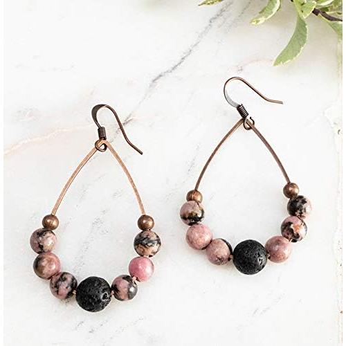 Pendientes de Roca Volcánica Subherban - Aromaterapia para Mujeres