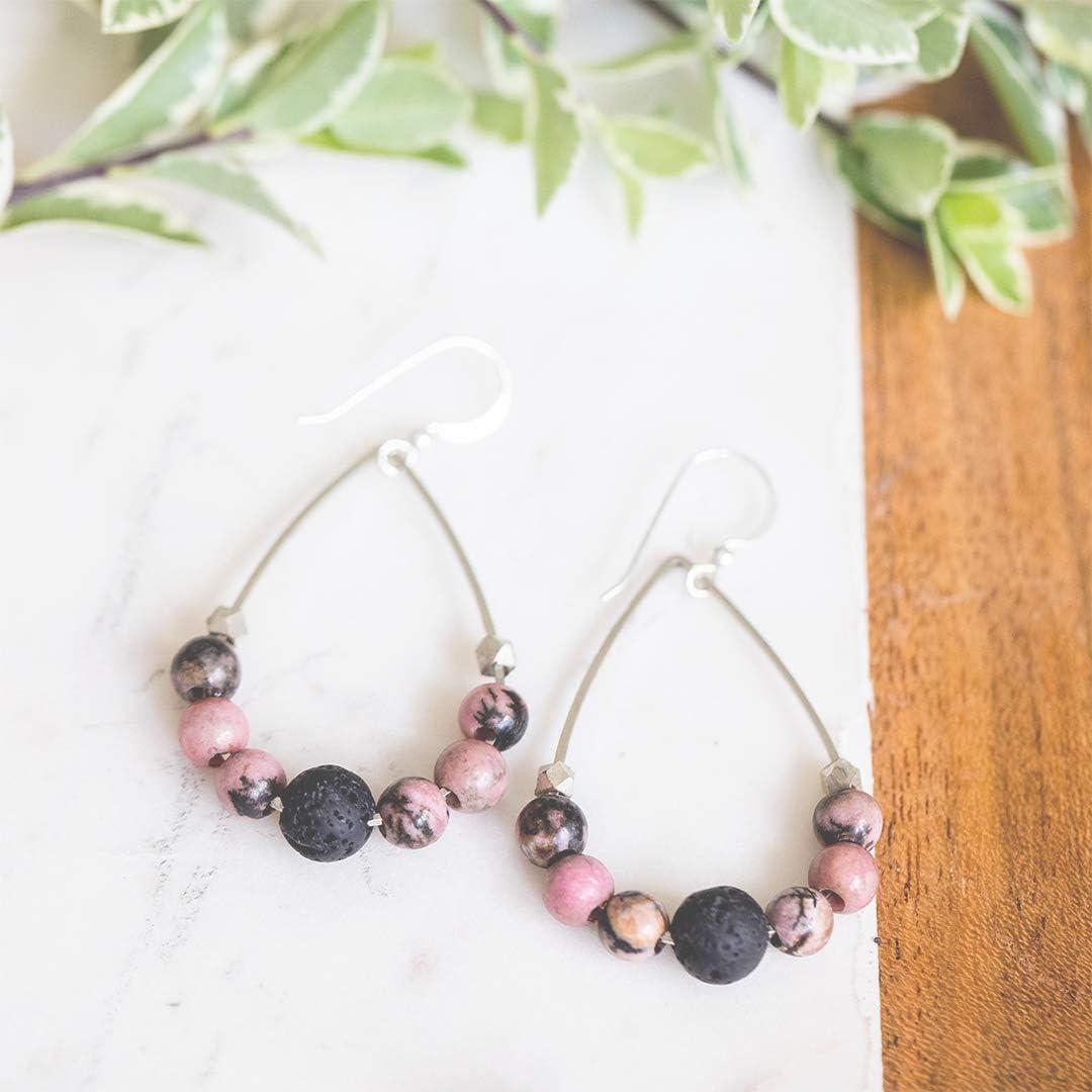 Pendientes de Roca Volcánica Subherban - Aromaterapia para Mujeres