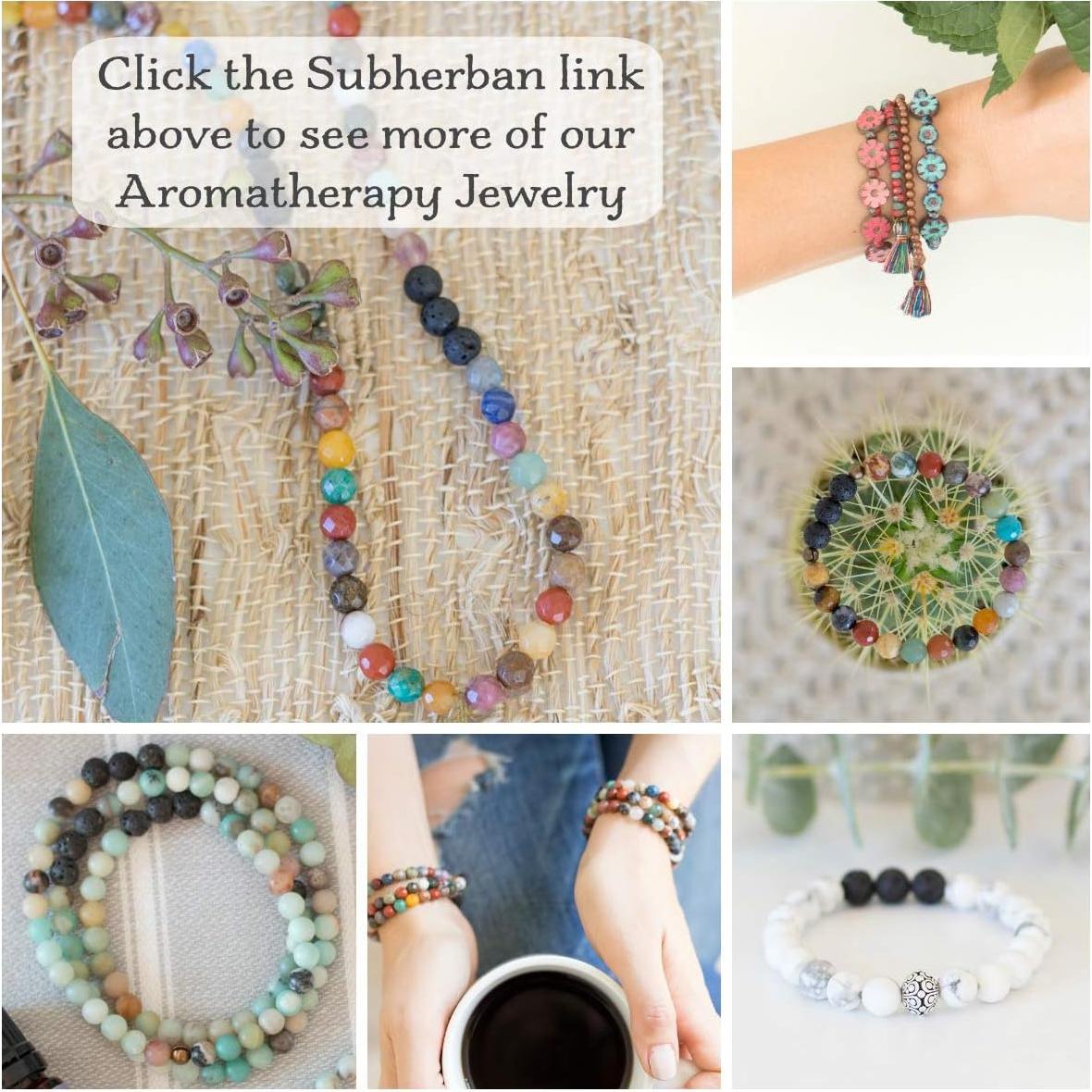 Pendientes de Roca Volcánica Subherban - Aromaterapia para Mujeres