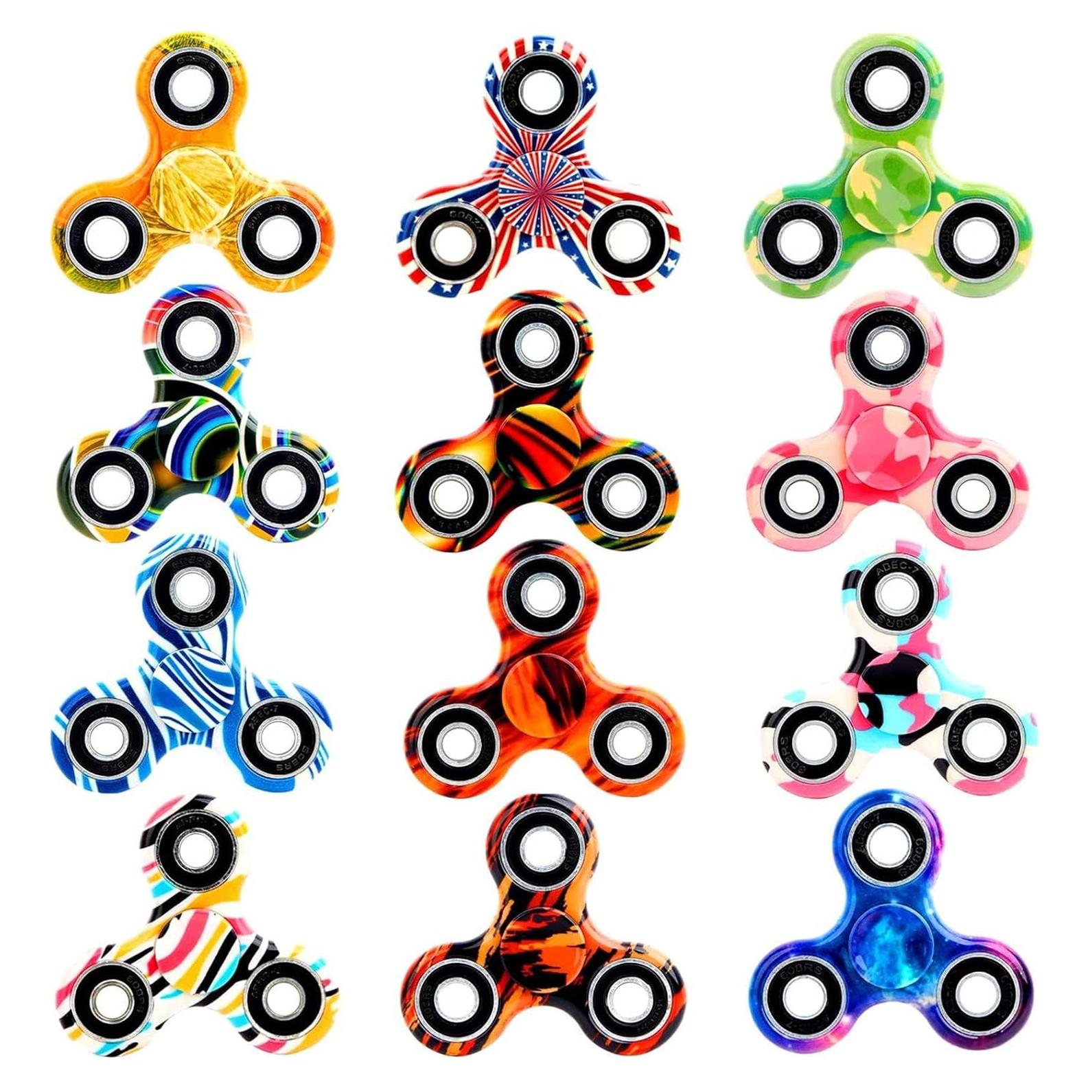 SCIONE Paquete de 12 Fidget Spinners para Niños y Adultos