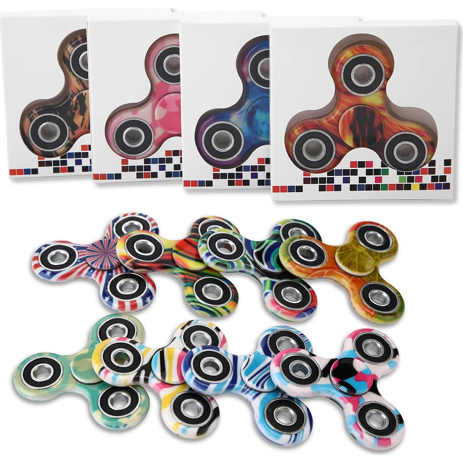 SCIONE Paquete de 12 Fidget Spinners para Niños y Adultos