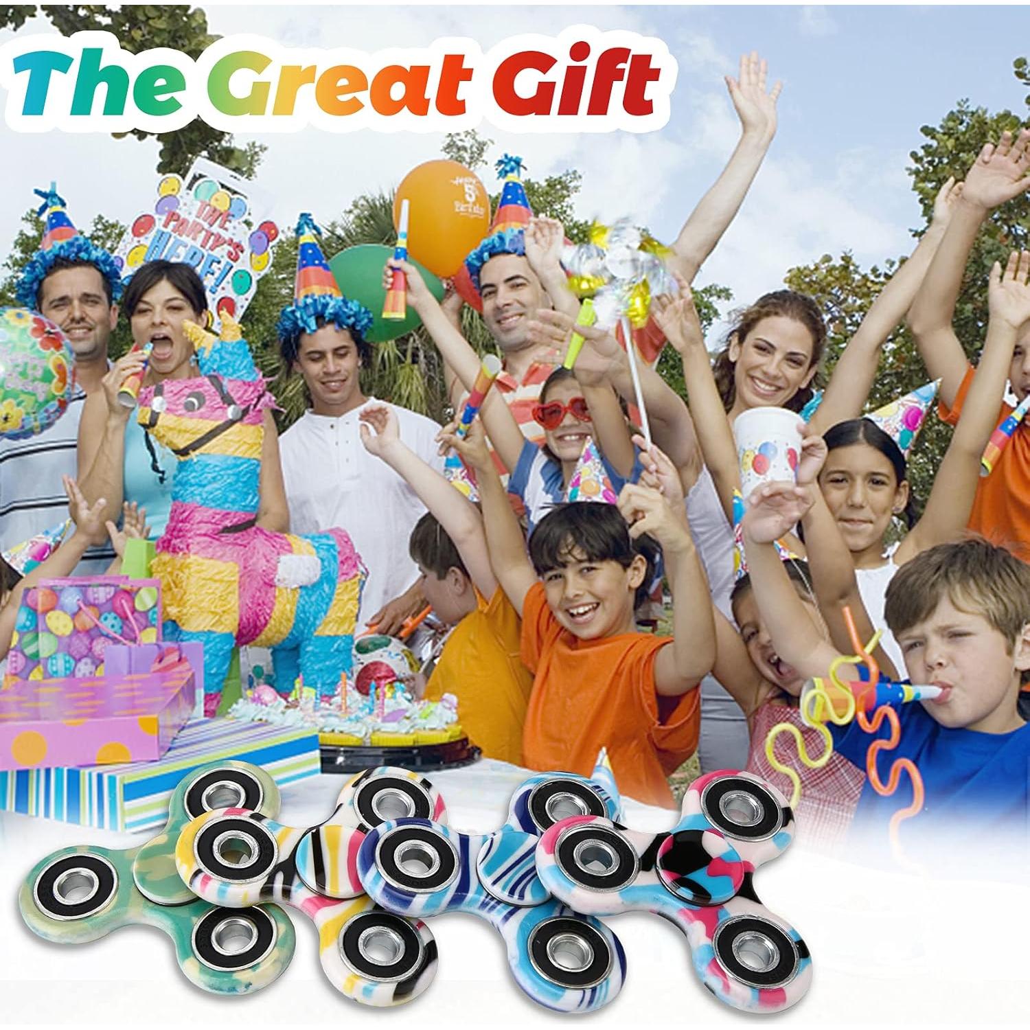 SCIONE Paquete de 12 Fidget Spinners para Niños y Adultos