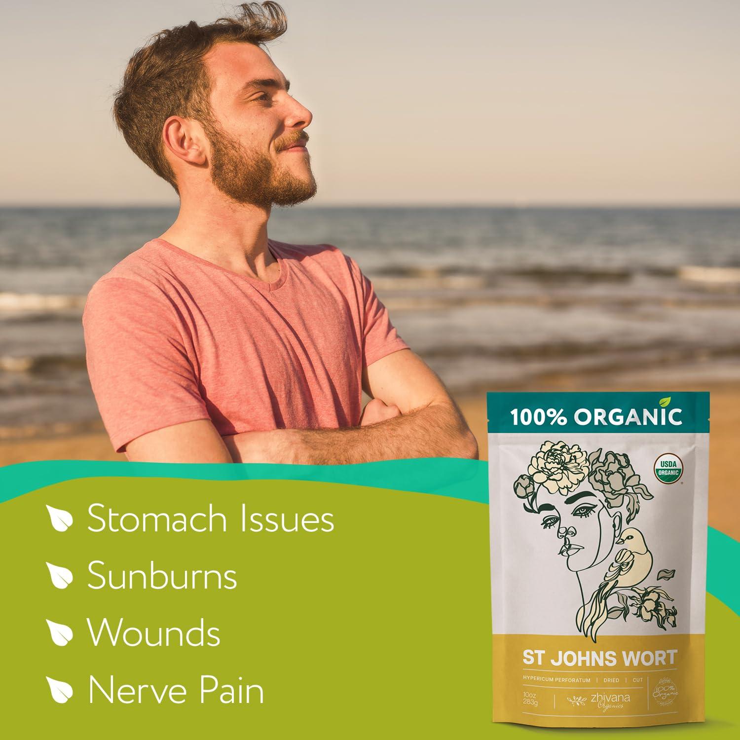 Té de Hierba de San Juan Orgánico USDA 283.5 g - Zhivana Organics