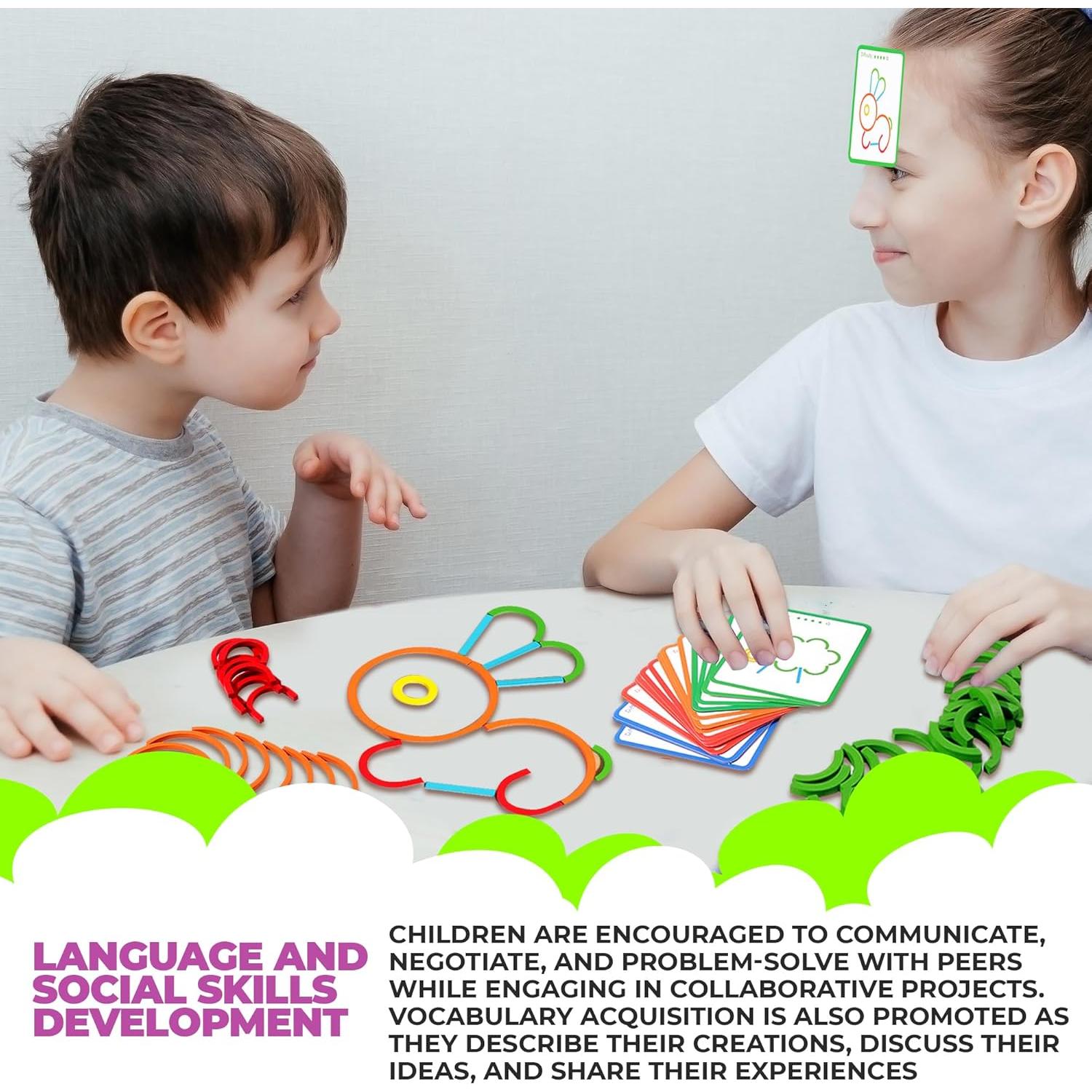 Juguetes de Anillos de Palos PUZGiC para Niños 3+