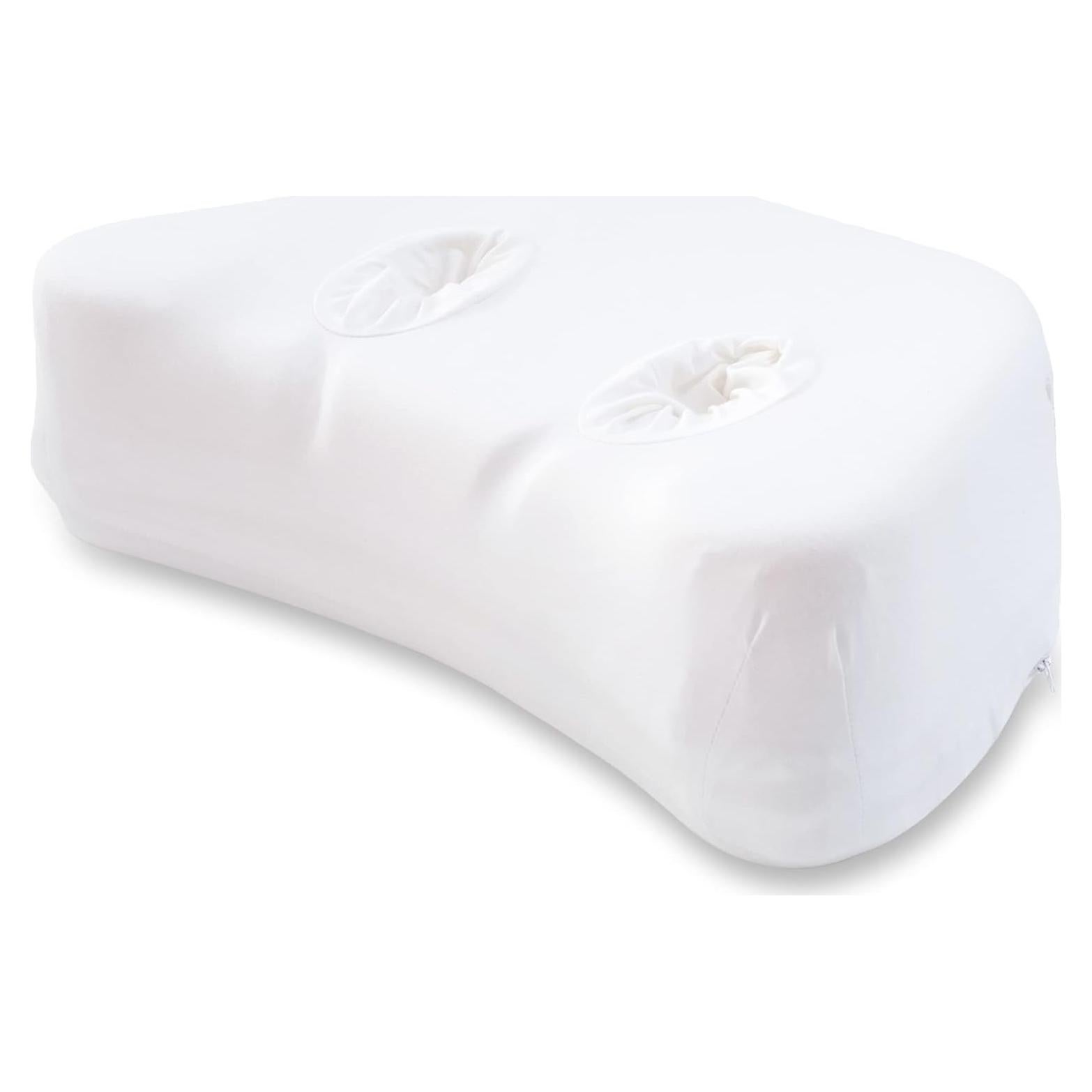 – Side Sleeping Pillow | Height Adjustable | Ear Pain Relief | CPAP Pillow | Wrinkle Prevention | TMJ | Advanced Memory Foam with Soft Cover (Soft)