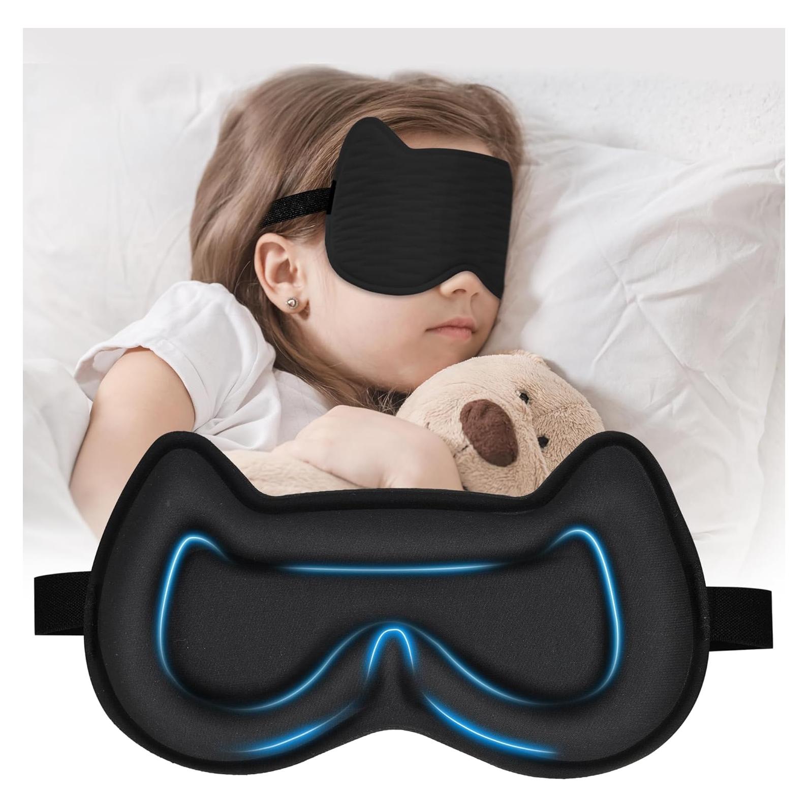 Máscara de Ojos 3D Spacepower para Niños - Diseño Gato, Ajustable