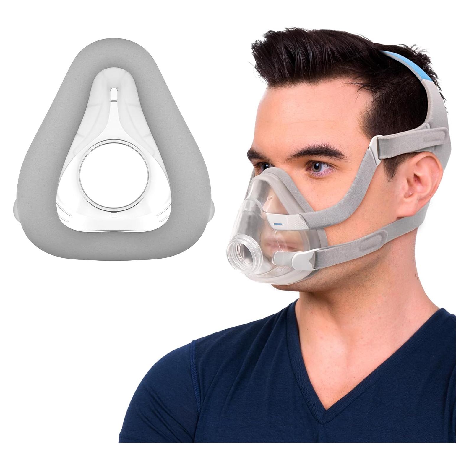 Replacement Memory Foam Cushion (S) for Airtouch F20, Comes with 2 Packs Mask Liners - Full Face F20 Mask Small - Optimized Comfort & Secure Seal with New Version Memory Foam - Small