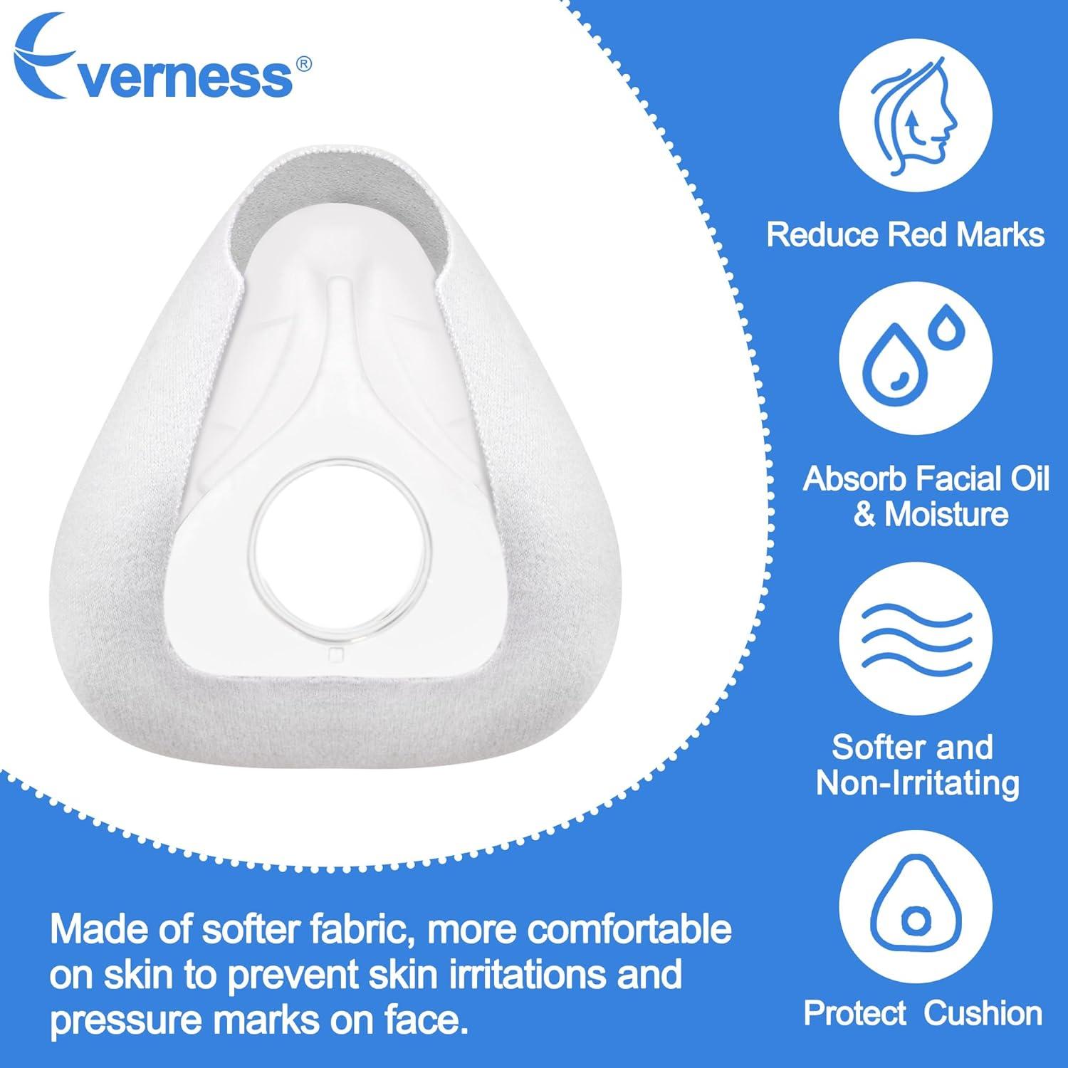 Replacement Memory Foam Cushion (S) for Airtouch F20, Comes with 2 Packs Mask Liners - Full Face F20 Mask Small - Optimized Comfort & Secure Seal with New Version Memory Foam - Small