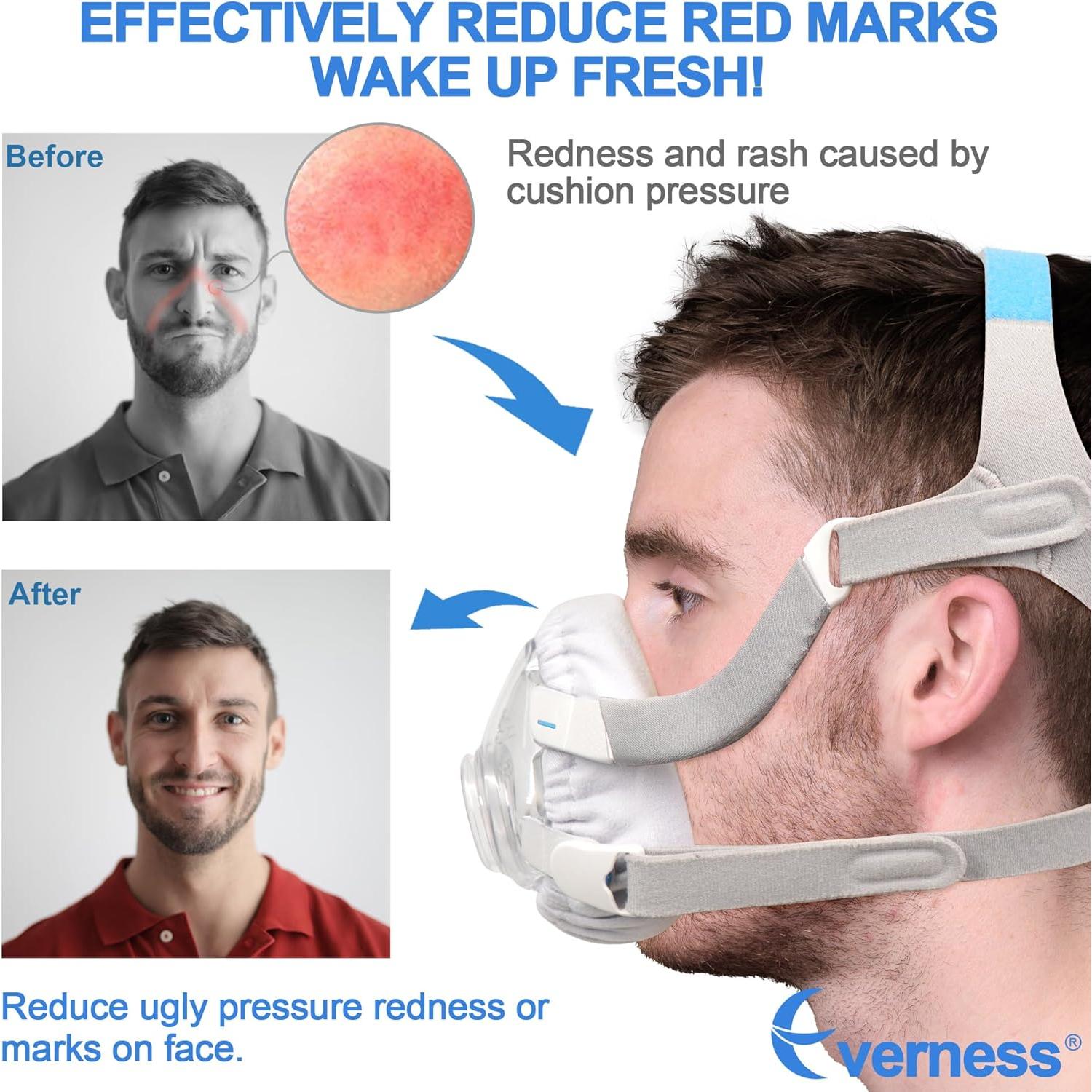 Replacement Memory Foam Cushion (S) for Airtouch F20, Comes with 2 Packs Mask Liners - Full Face F20 Mask Small - Optimized Comfort & Secure Seal with New Version Memory Foam - Small