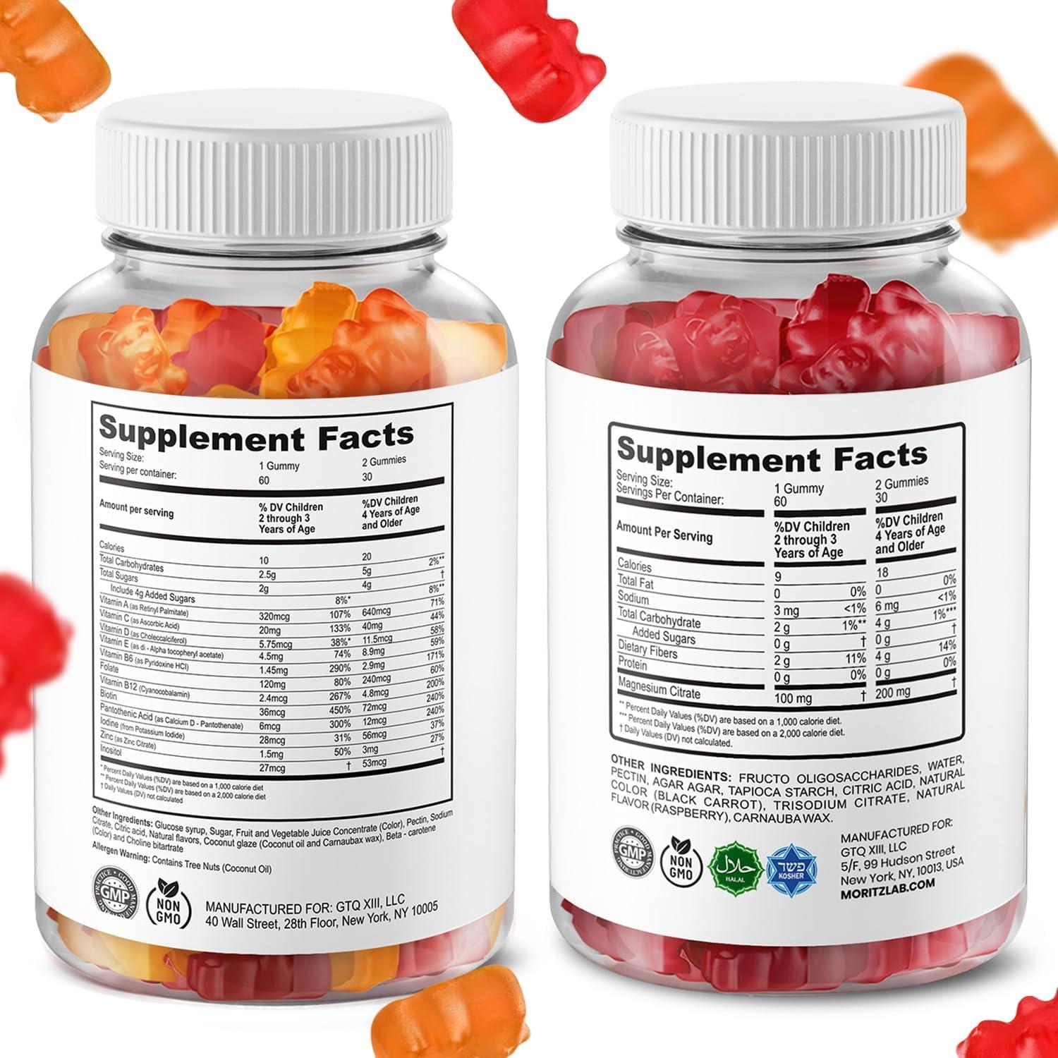 Gomitas de Magnesio y Multivitaminas DR. MORITZ para Niños - 120 Unidades