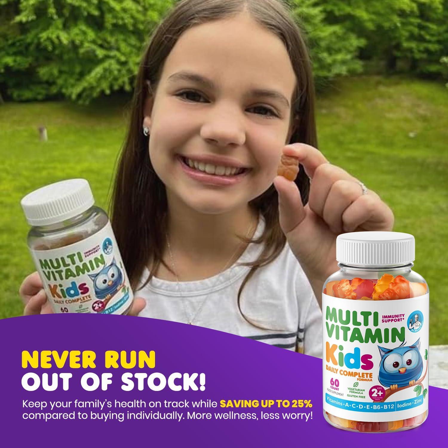 Gomitas de Magnesio y Multivitaminas DR. MORITZ para Niños - 120 Unidades