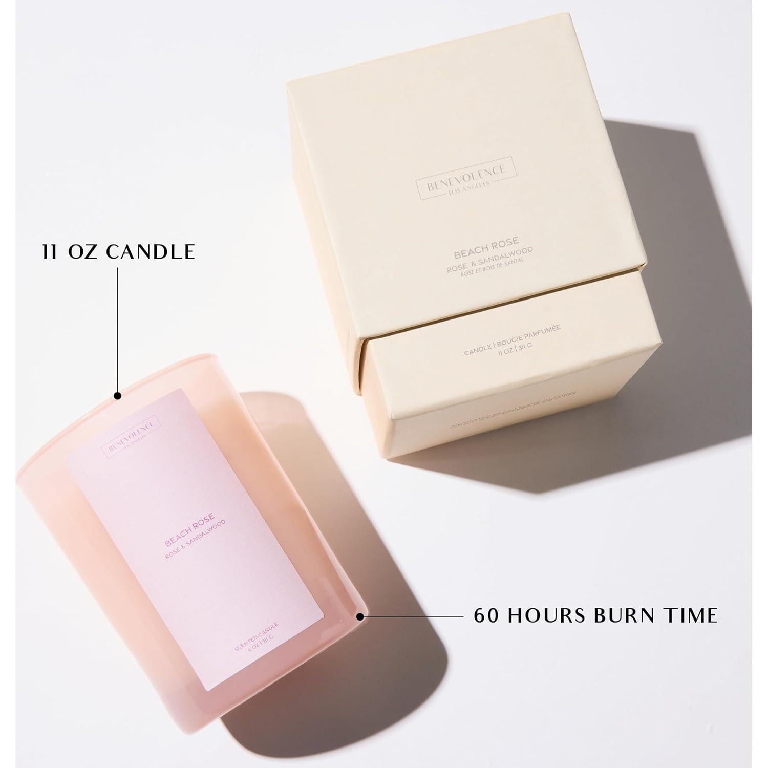 Vela Aromática Benevolence LA Rosa de Playa 311g Cera Natural