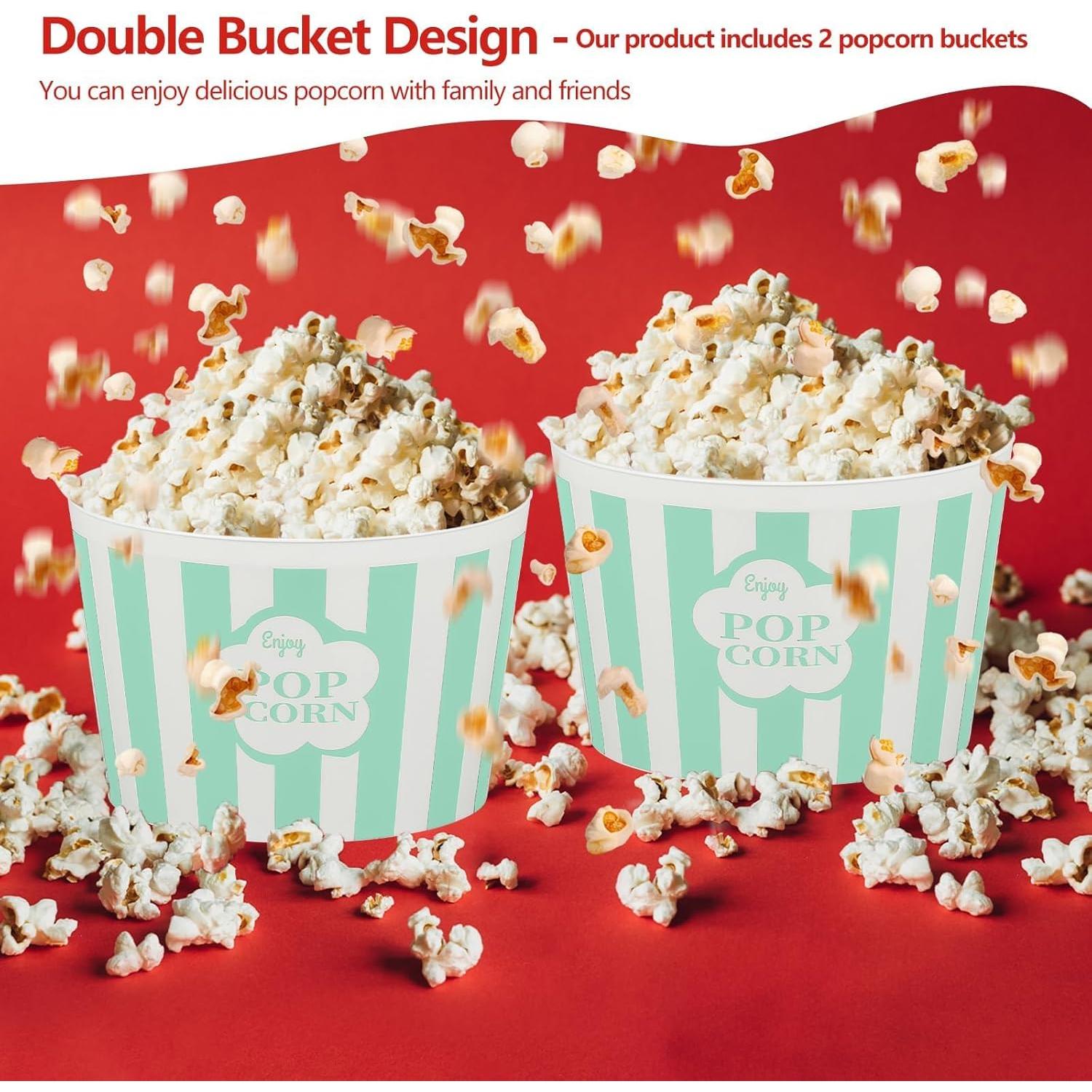 MAISON HUIS Máquina de Palomitas 1100W Sin Aceite 5.3L Verde