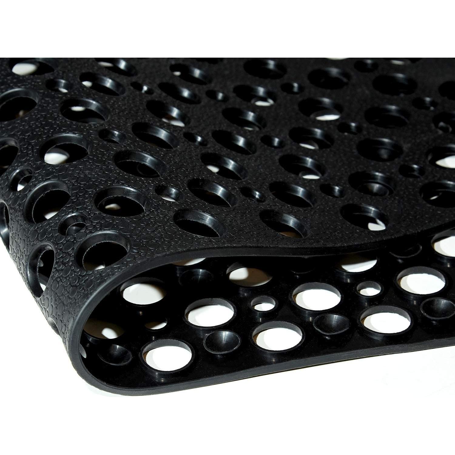 Alfombrilla de baño antideslizante Mantto 40x89 cm negra