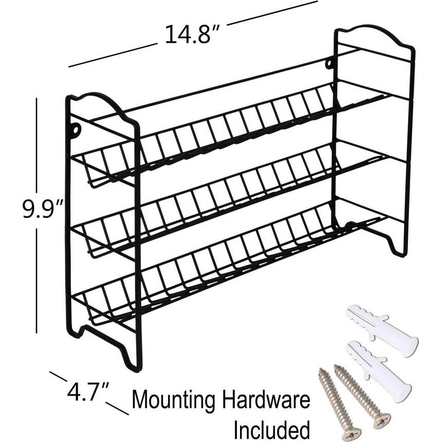 Organizador de Especias SWOMMOLY 3 Niveles con 24 Frascos Vidrio