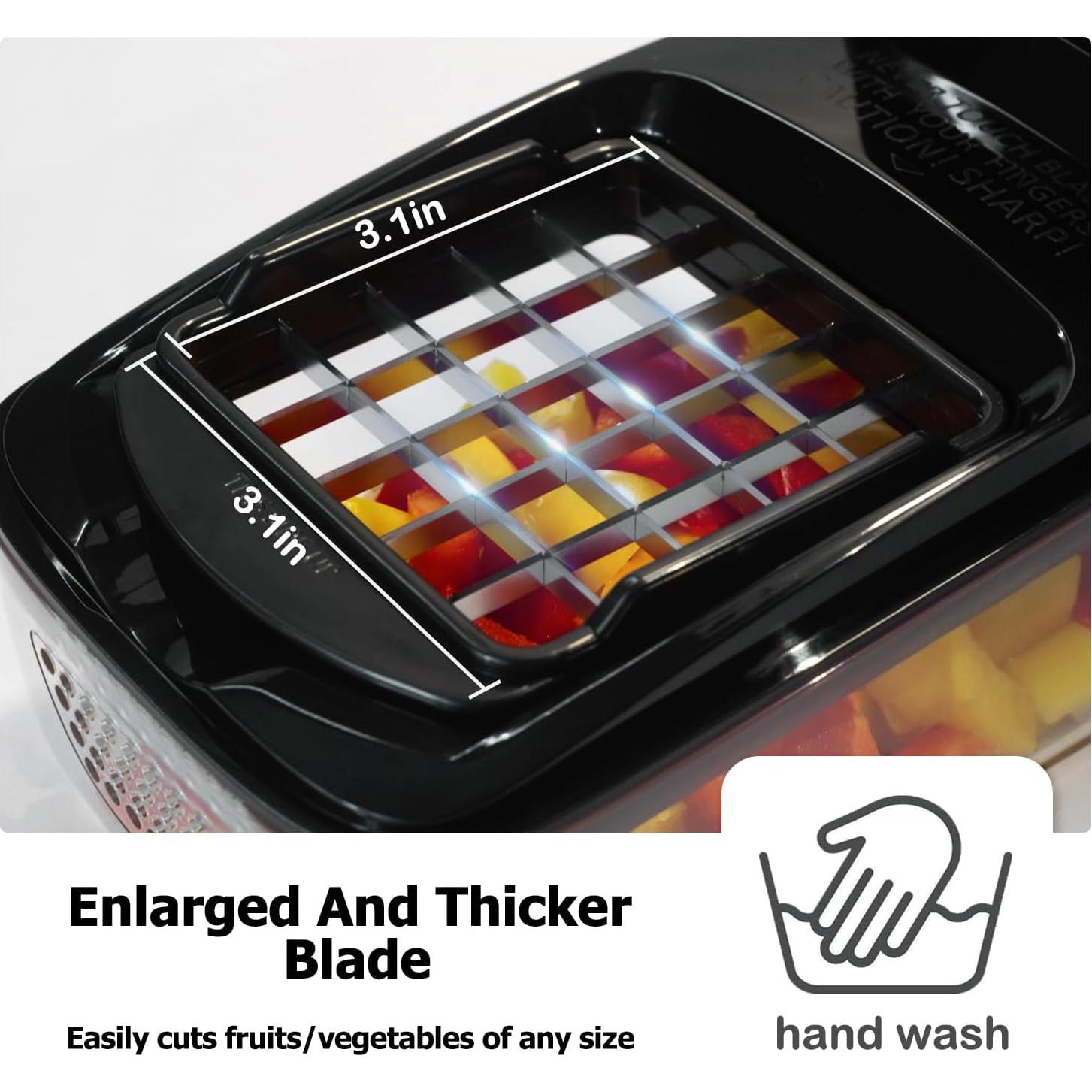 Picador de Verduras 3 en 1 KITIDEA - Cortador de Cebolla y Patatas