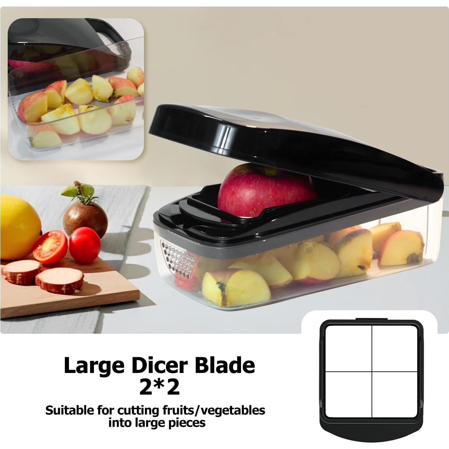 Picador de Verduras 3 en 1 KITIDEA - Cortador de Cebolla y Patatas