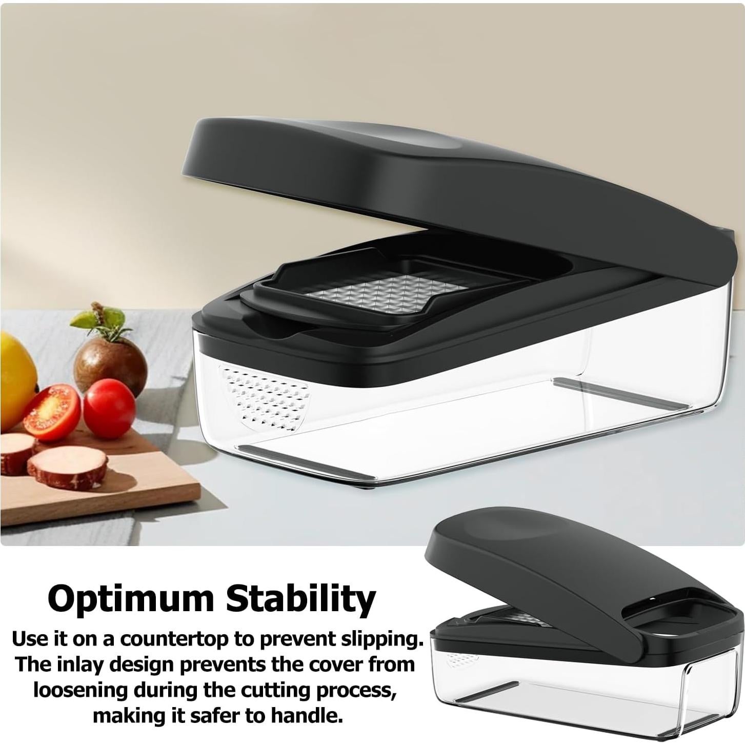 Picador de Verduras 3 en 1 KITIDEA - Cortador de Cebolla y Patatas