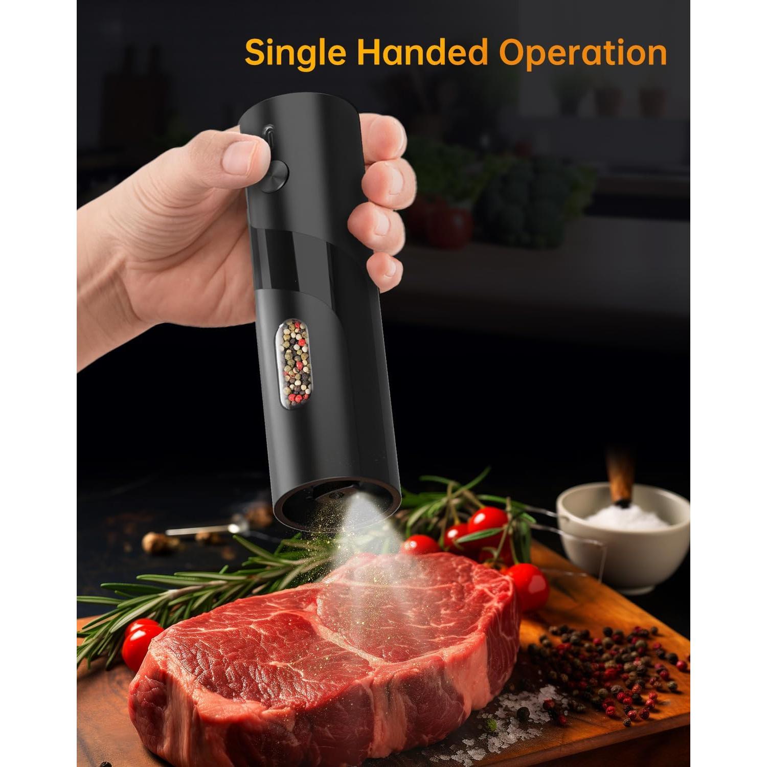 Molinillo de Pimienta Eléctrico CIRCLE JOY 110ml Negro