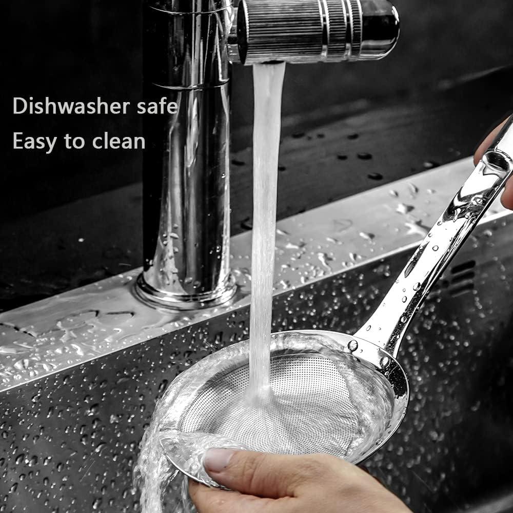 Set de Coladores de Malla Fina Hvanam Acero Inoxidable 2 Piezas