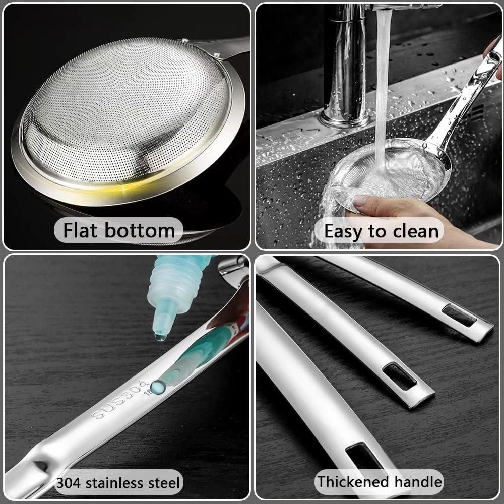 Set de Coladores de Malla Fina Hvanam Acero Inoxidable 2 Piezas