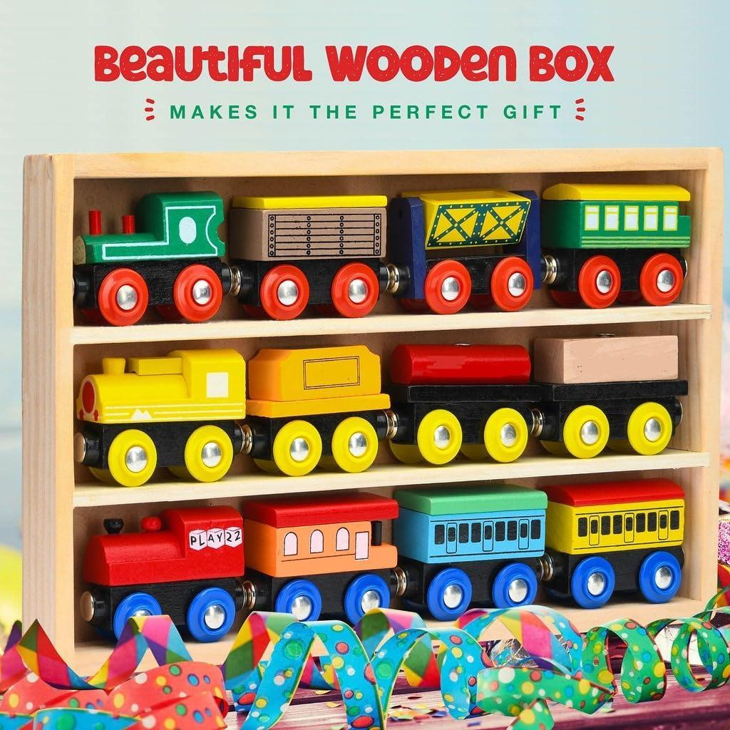Juego de tren de madera 12 PCS - Play22 - Magnético educativo