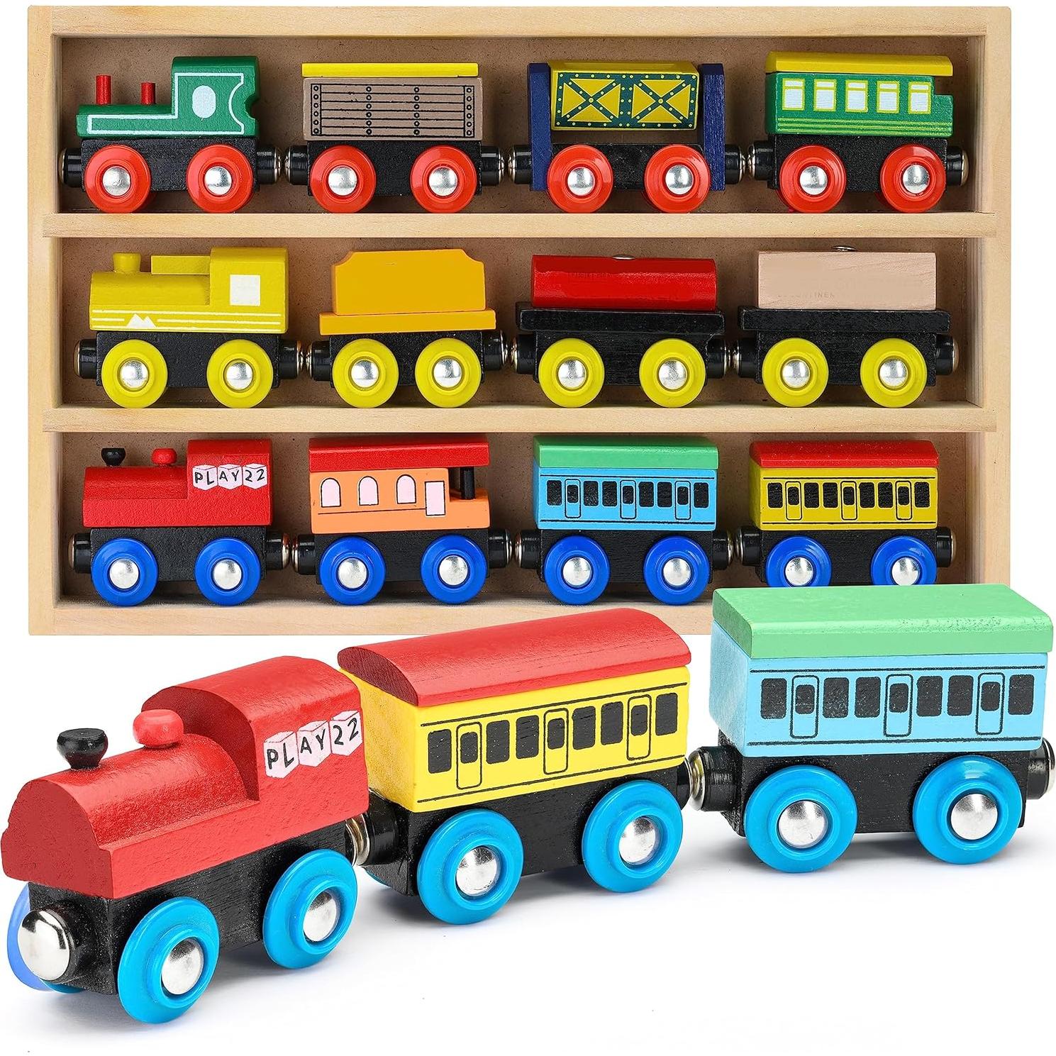 Juego de tren de madera 12 PCS - Play22 - Magnético educativo
