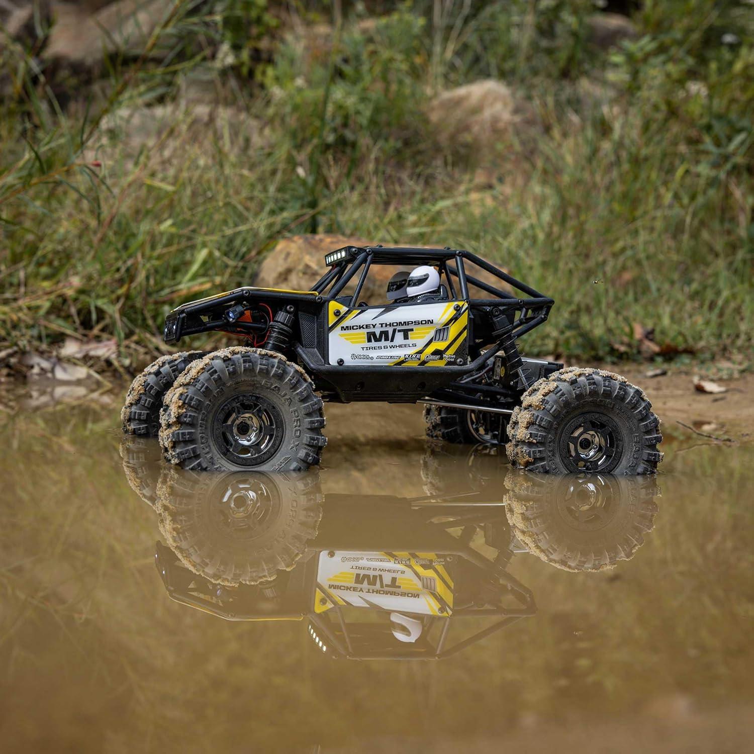 Camión RC Axial UTB18 Capra 4WS 1/18 Amarillo RTR 4x4