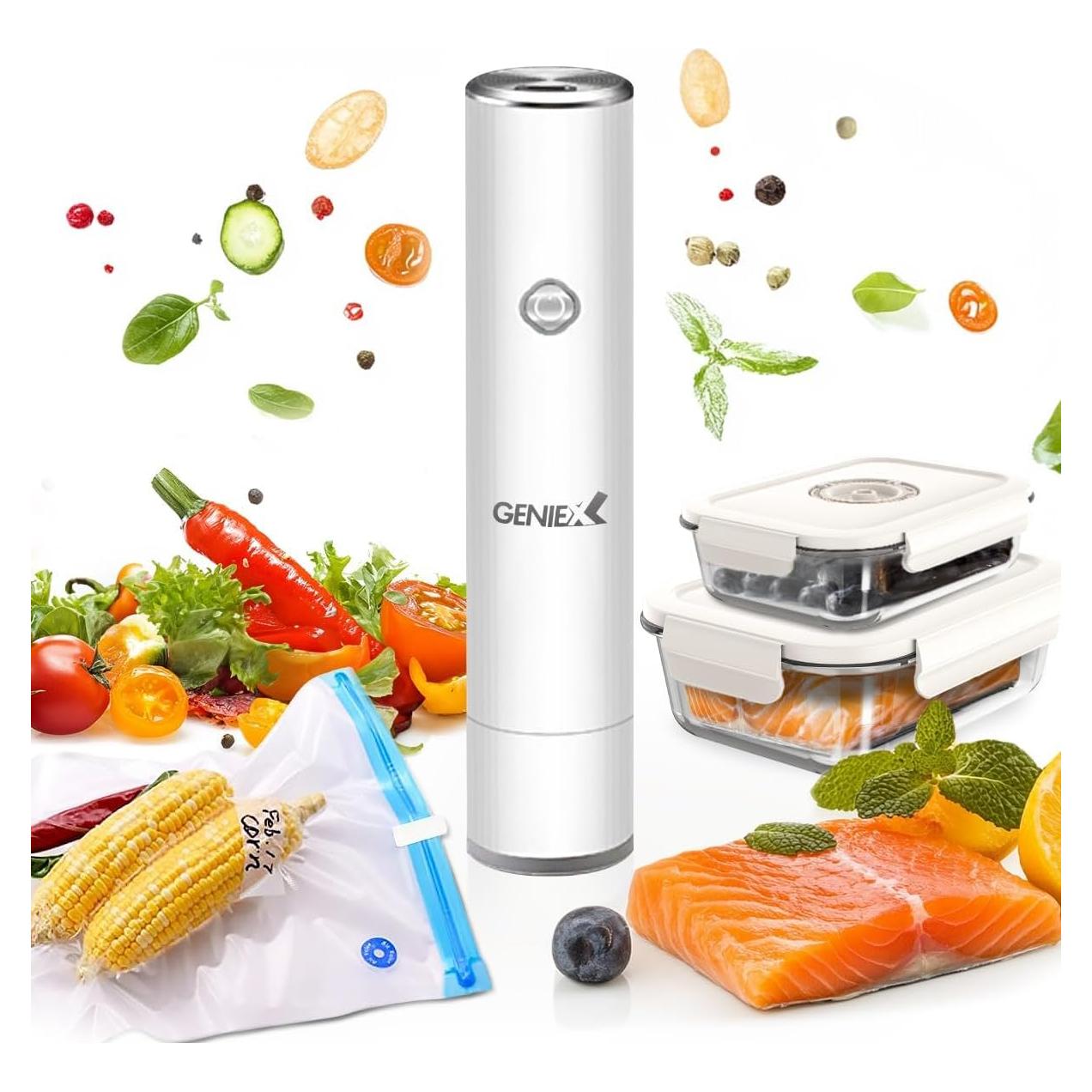 Sellador de Vacío de Mano GenieX - Compacto y Recargable