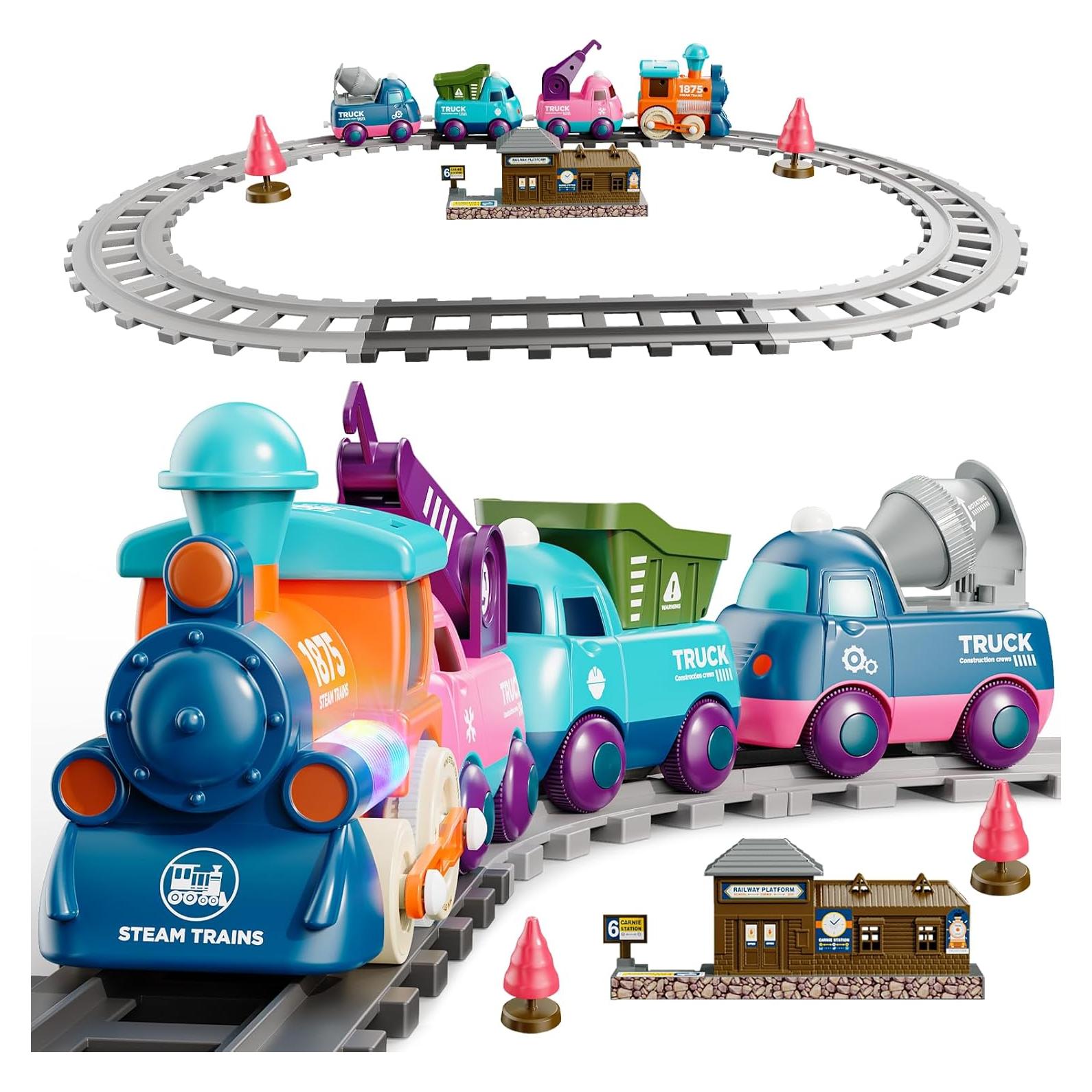 Juego de tren eléctrico Lipneaed para niños 3 años+